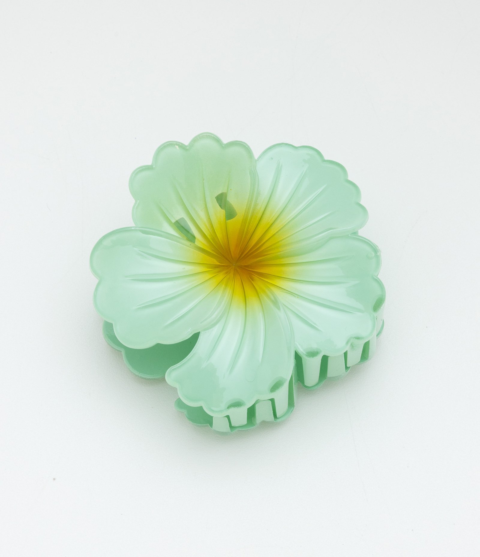 Piranha de Cabelo em Formato de Flor Hibisco Verde 1