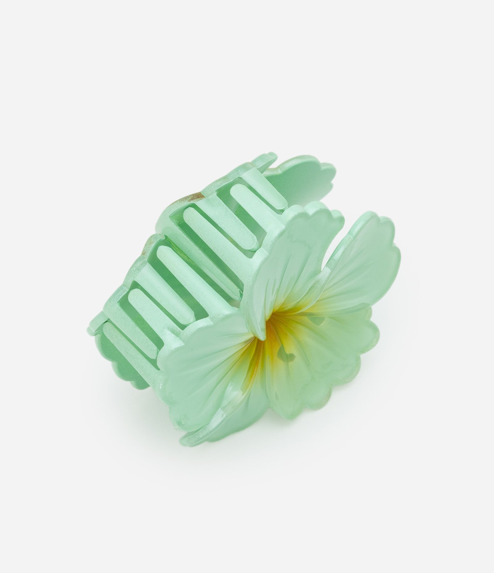 Piranha de Cabelo em Formato de Flor Hibisco Verde 2