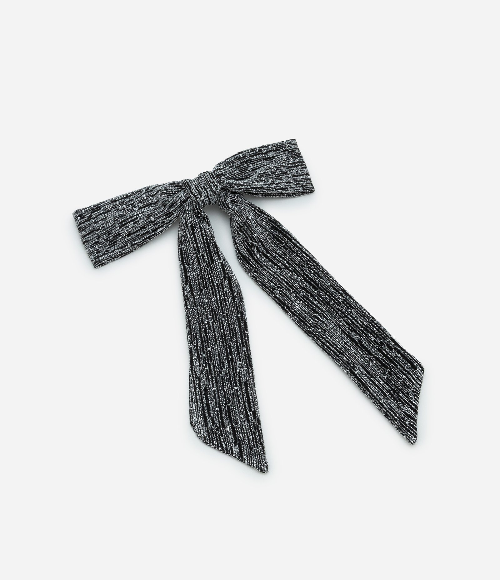 Presilha de Cabelo Laço com Strass e Brilhos Preto 1