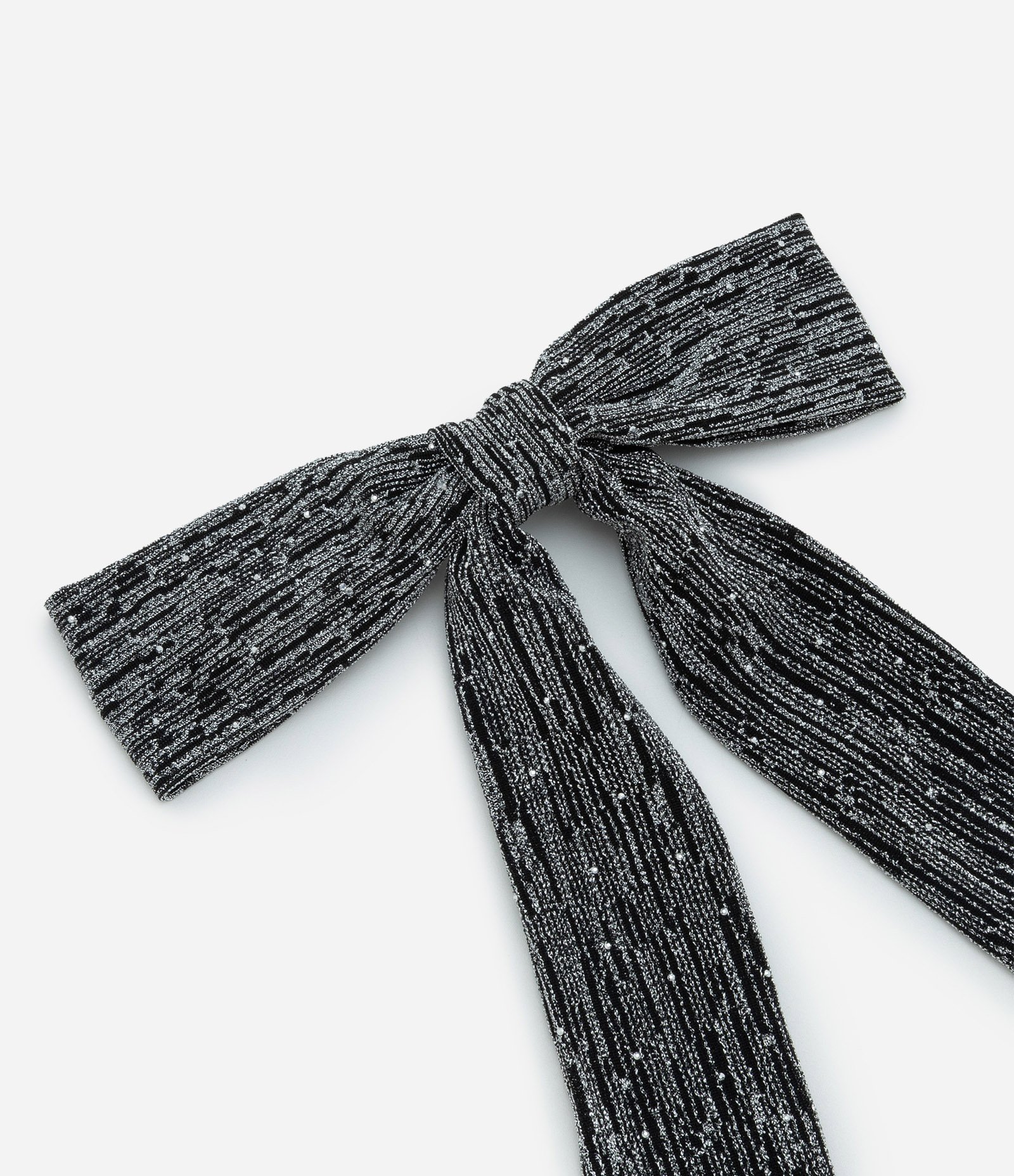 Presilha de Cabelo Laço com Strass e Brilhos Preto 2