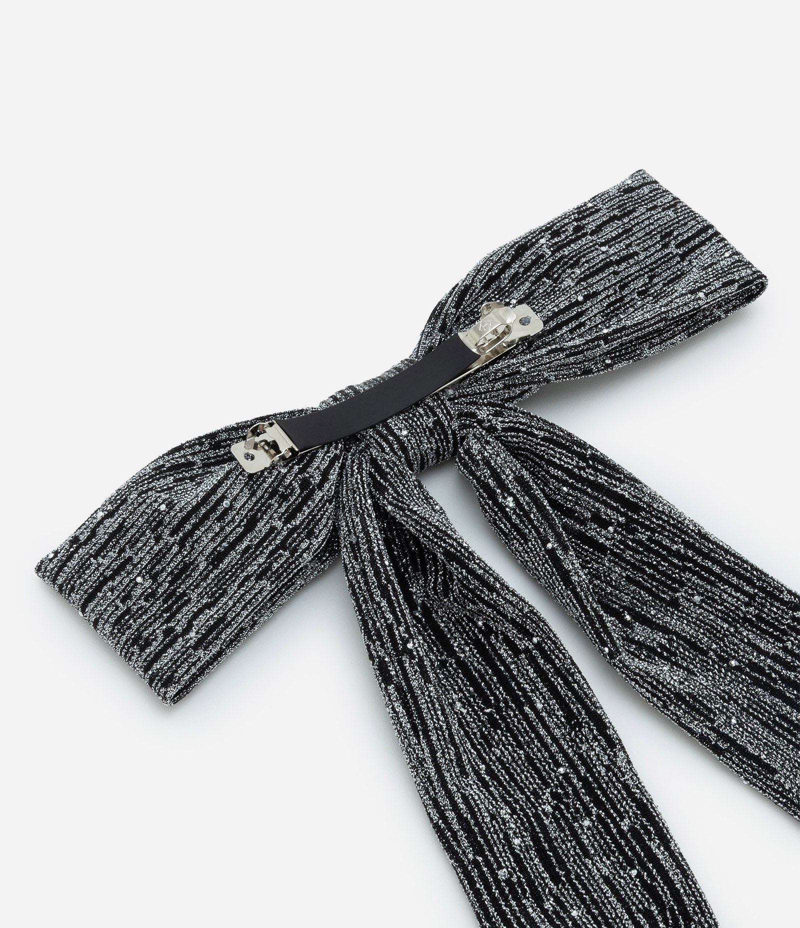 Presilha de Cabelo Laço com Strass e Brilhos Preto 3