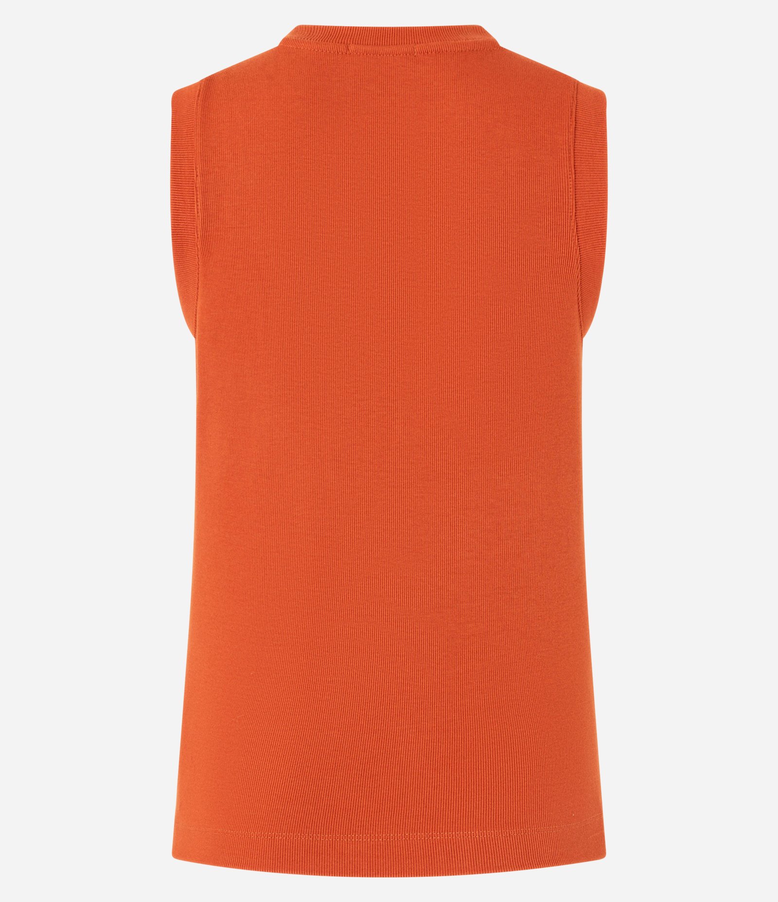 Blusa Colete Canelada em Ribana com Abotoamento Laranja 9