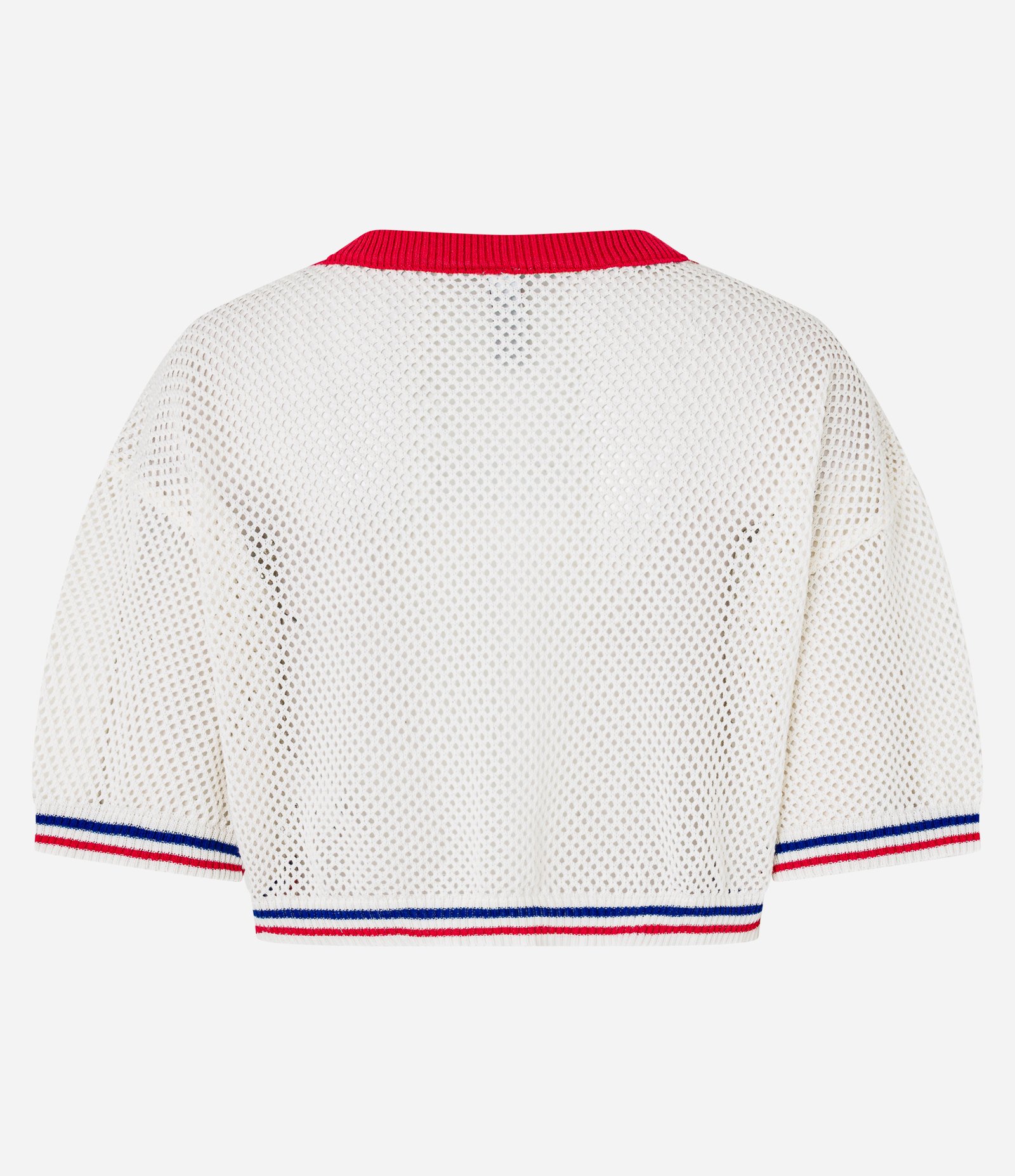 Blusa Cropped em Tricô com Jacquard de Lagosta Branco 7