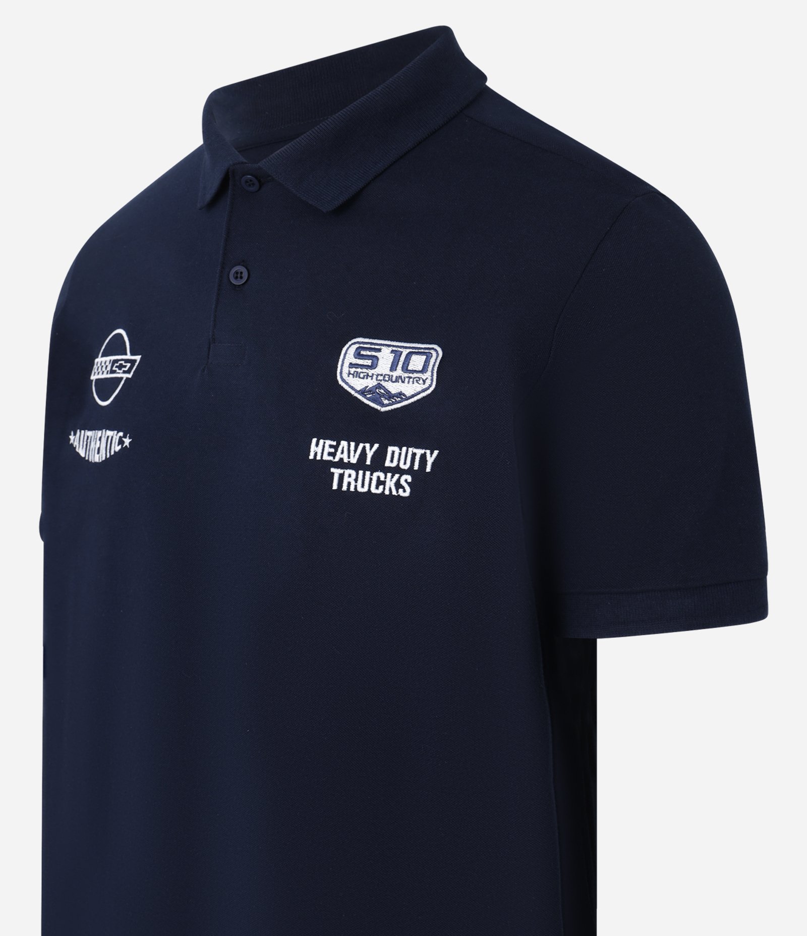 Camisa Polo em Algodão com Bordado Chevrolet Azul 8