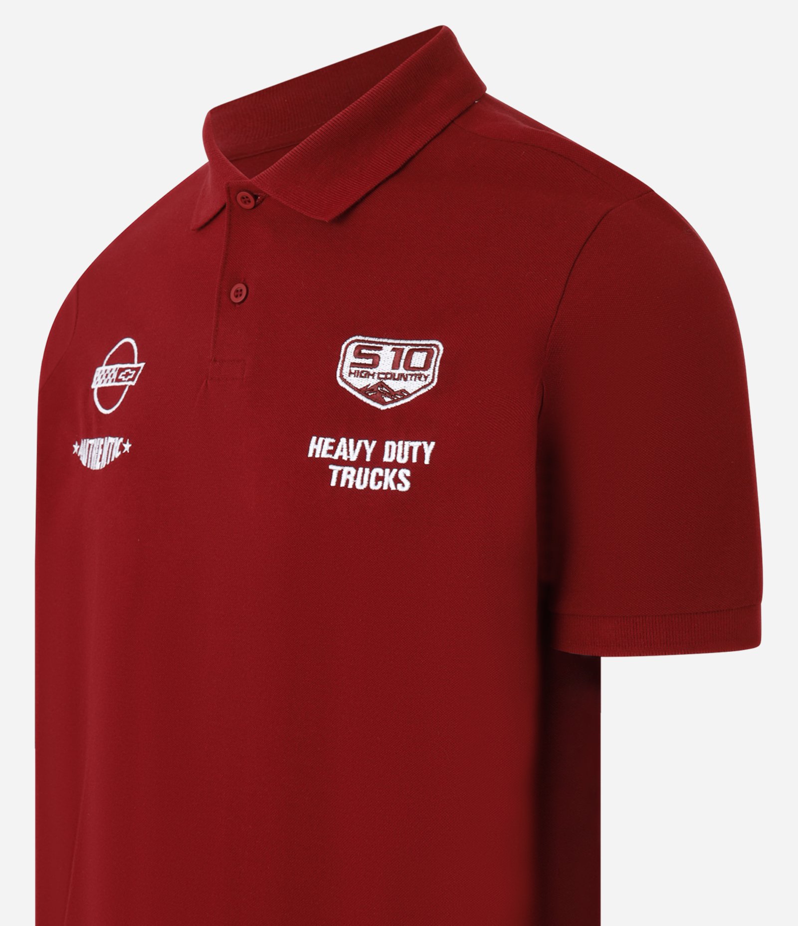 Camisa Polo em Algodão com Bordado Chevrolet Vermelho 8