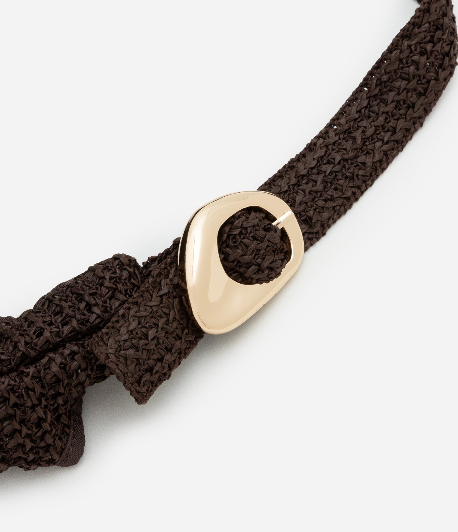 Bolsa de Praia Saco de Palha com Fivela Metalizada Marrom 4