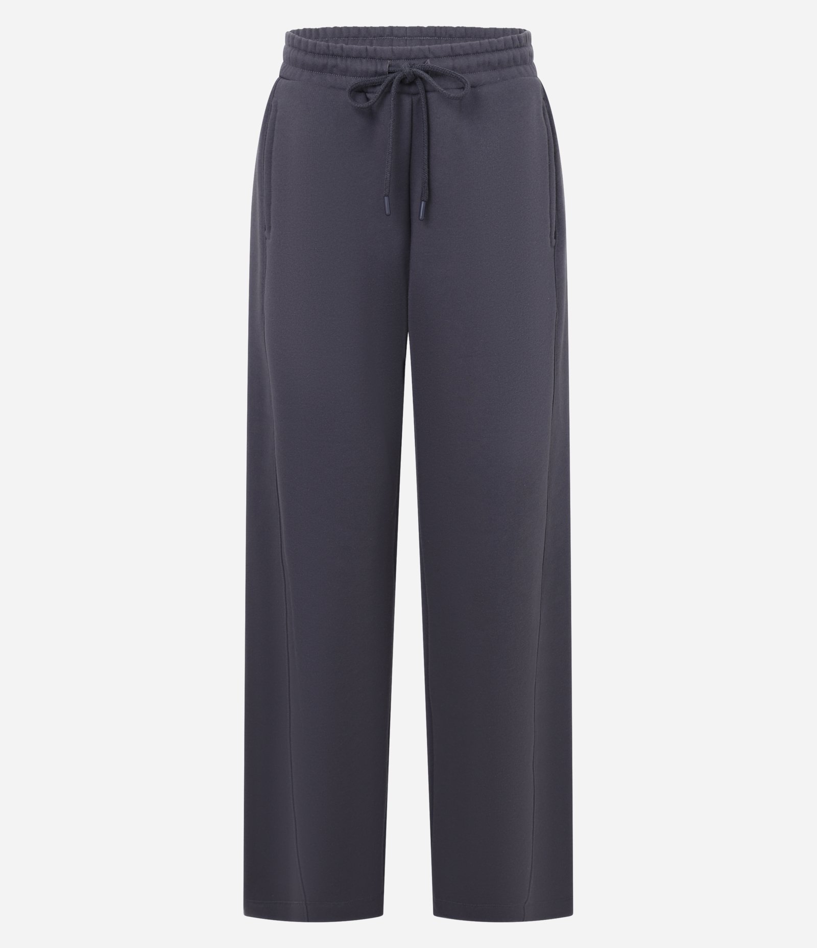 Calça Barrel em Moletom com Forro Fleece e Amarração na Cintura Cinza 5