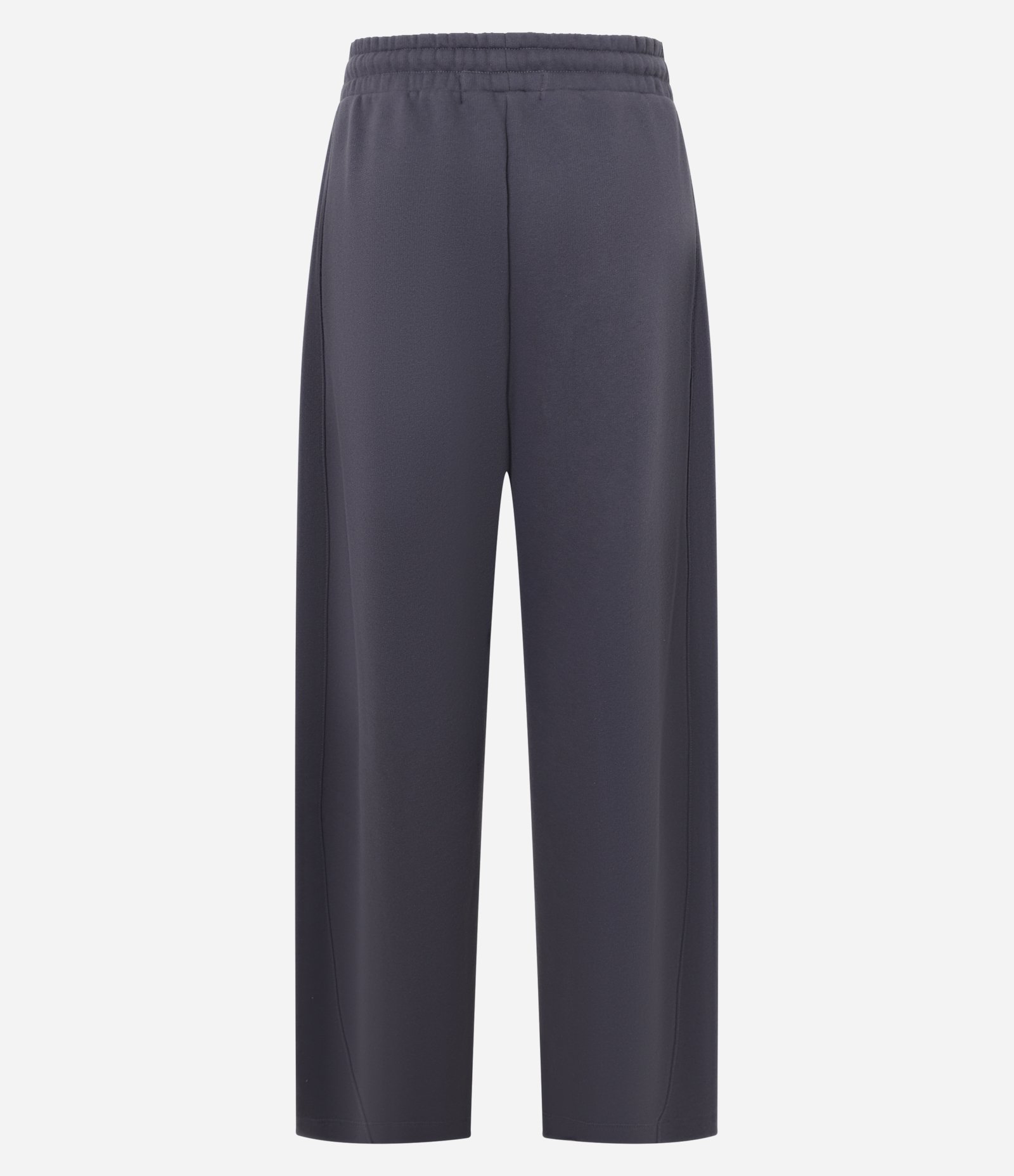 Calça Barrel em Moletom com Forro Fleece e Amarração na Cintura Cinza 6