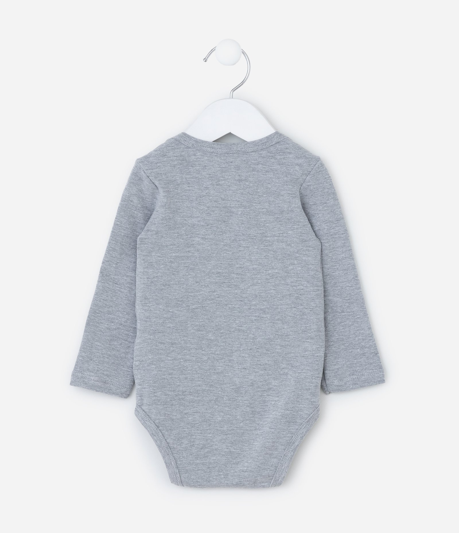 Body Infantil em Cotton Básico - Tam RN a 18 meses Cinza 2