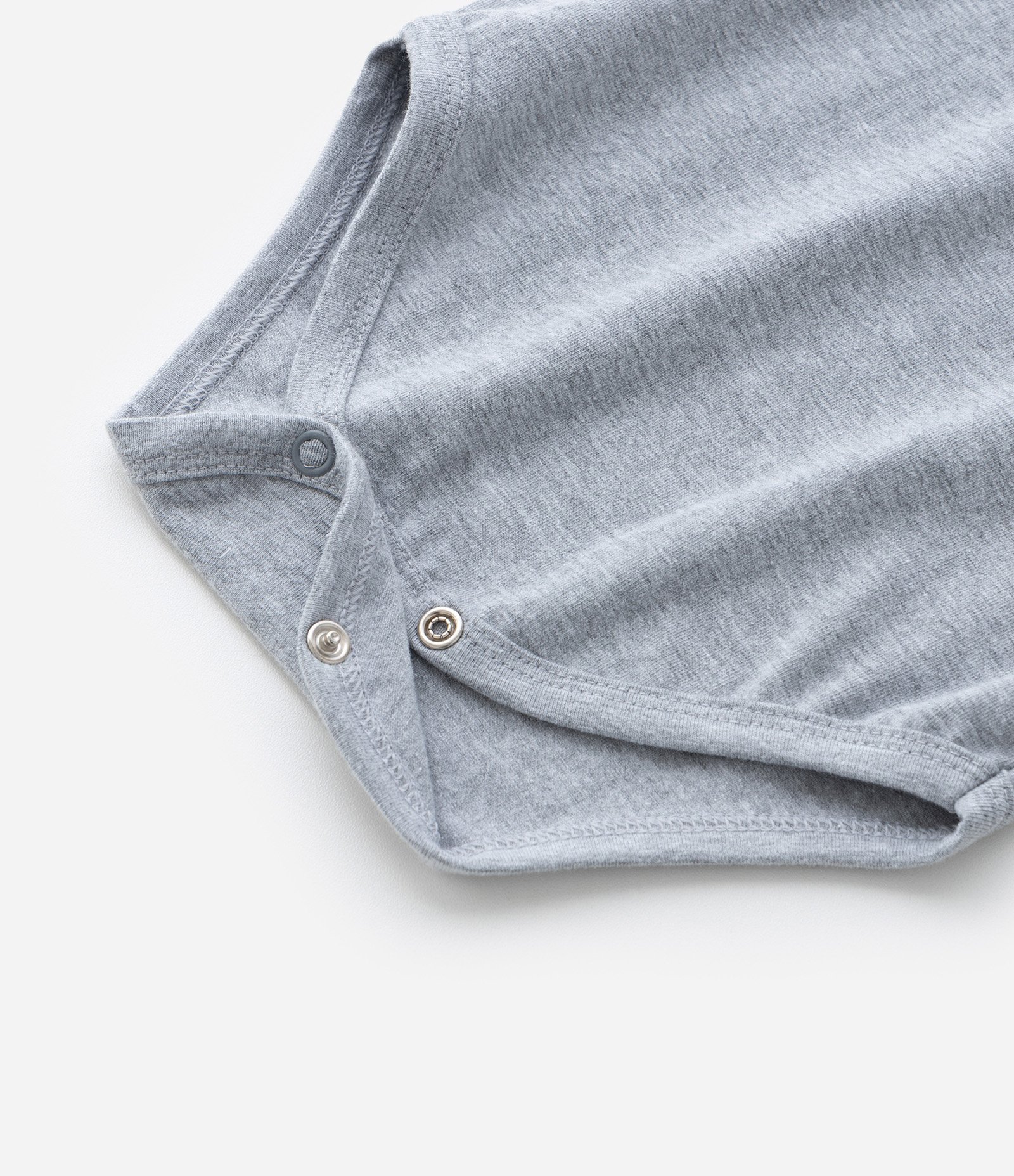 Body Infantil em Cotton Básico - Tam RN a 18 meses Cinza 6