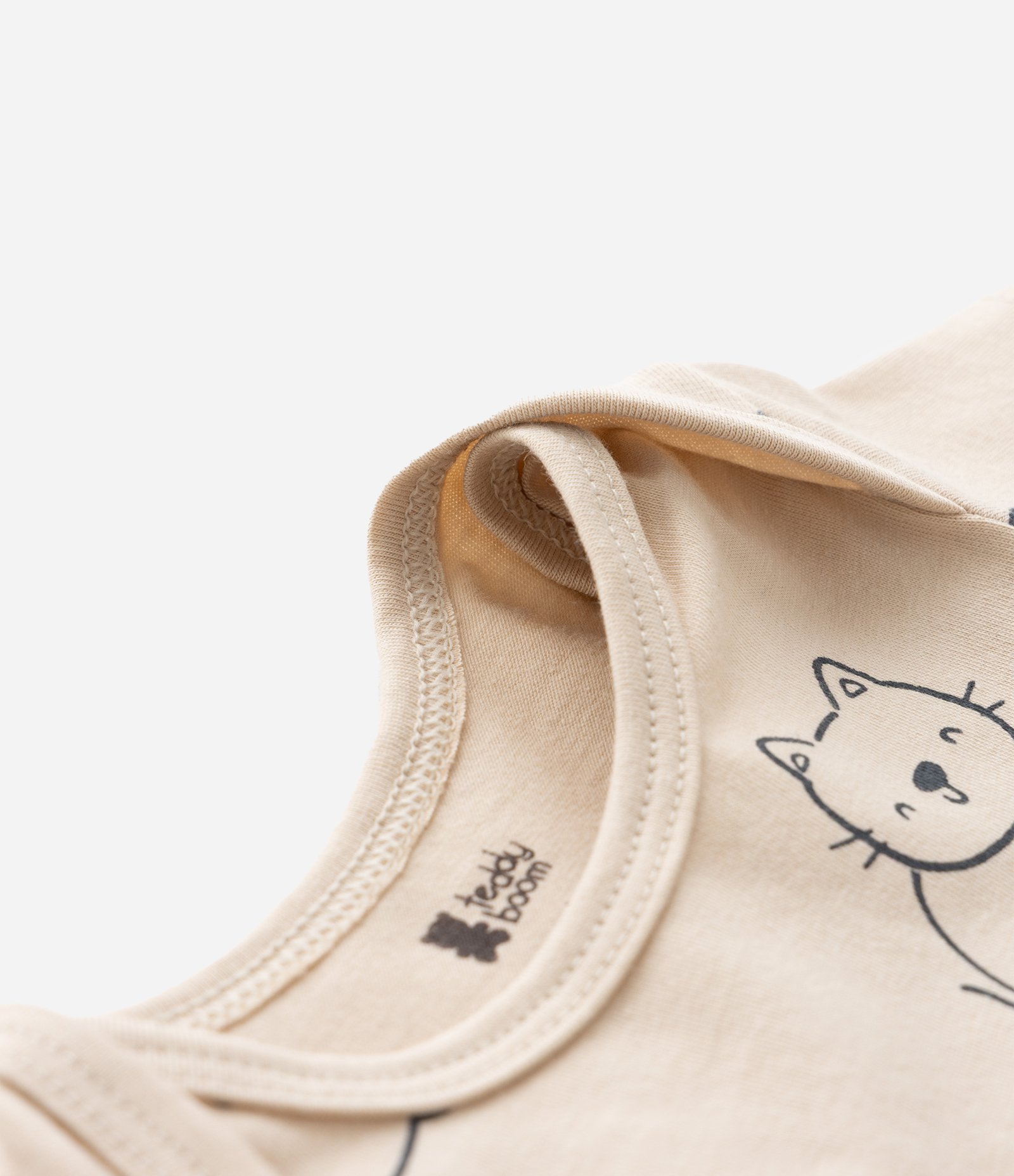 Body Infantil em Algodão com Estampa Bichinhos - Tam RN a 18 meses Bege 5