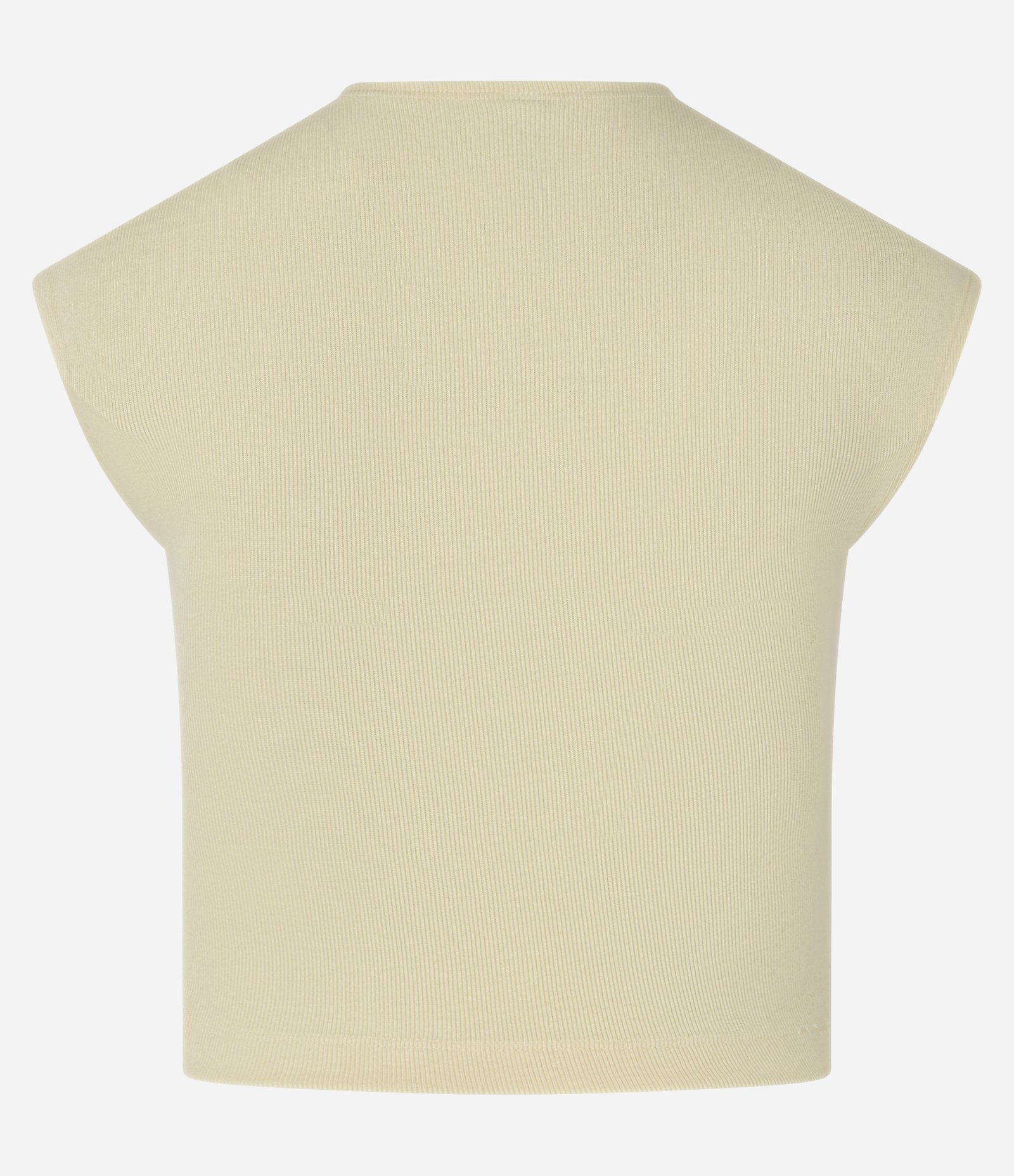 Blusa sem Manga em Ribana com Textura Caneladinha Amarelo 7