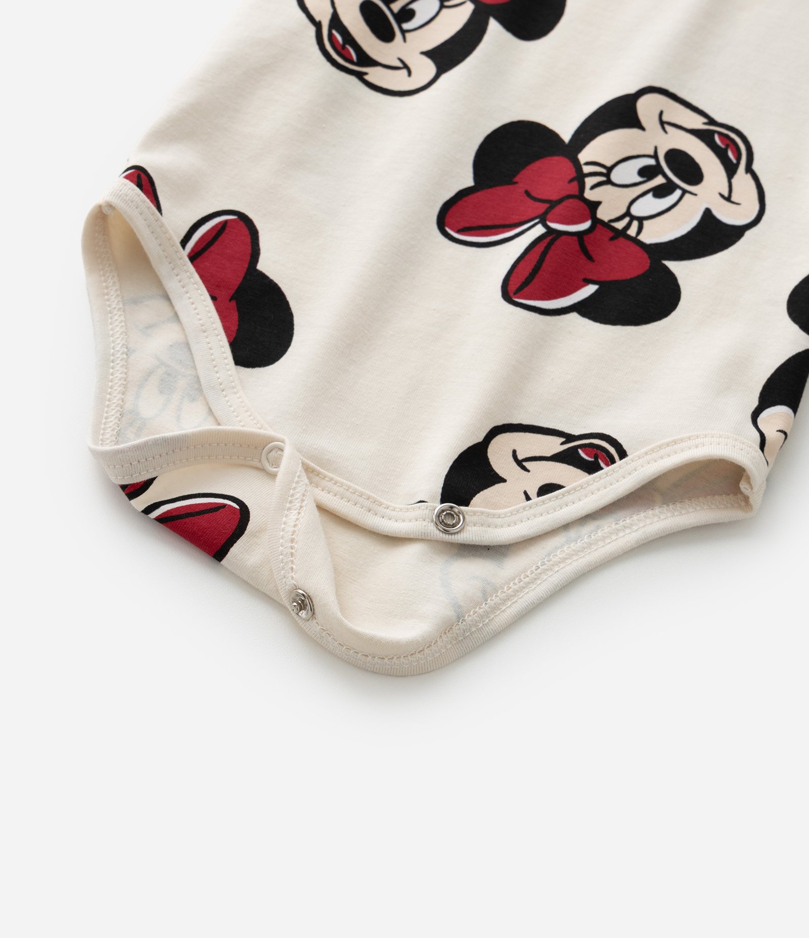 Body Infantil com Estampa Minnie - Tam 0 a 18 Meses Bege 6