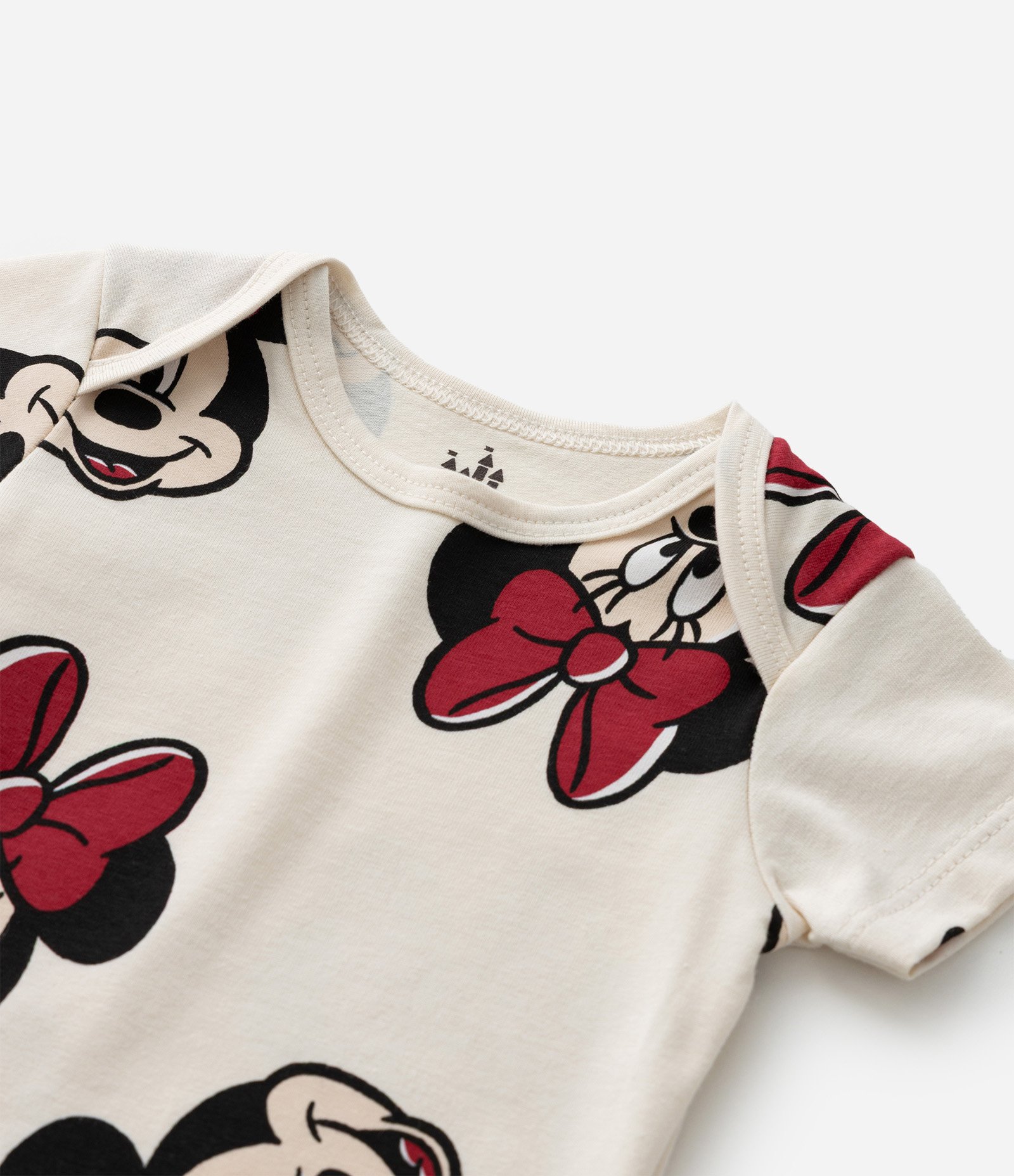 Body Infantil com Estampa Minnie - Tam 0 a 18 Meses Bege 7