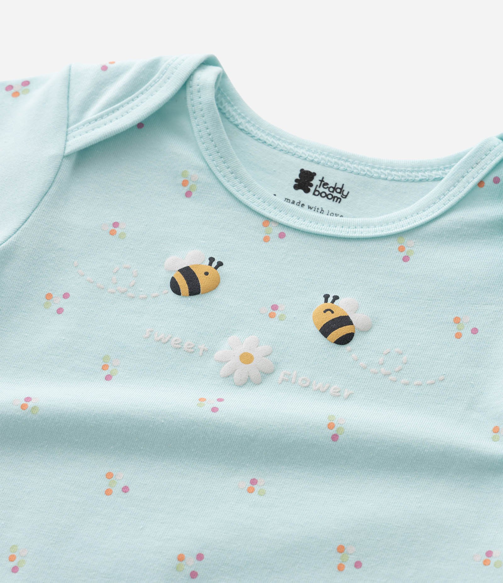 Body Infantil com Estampa de Abelhinhas - Tam RN a 18 meses Verde 7