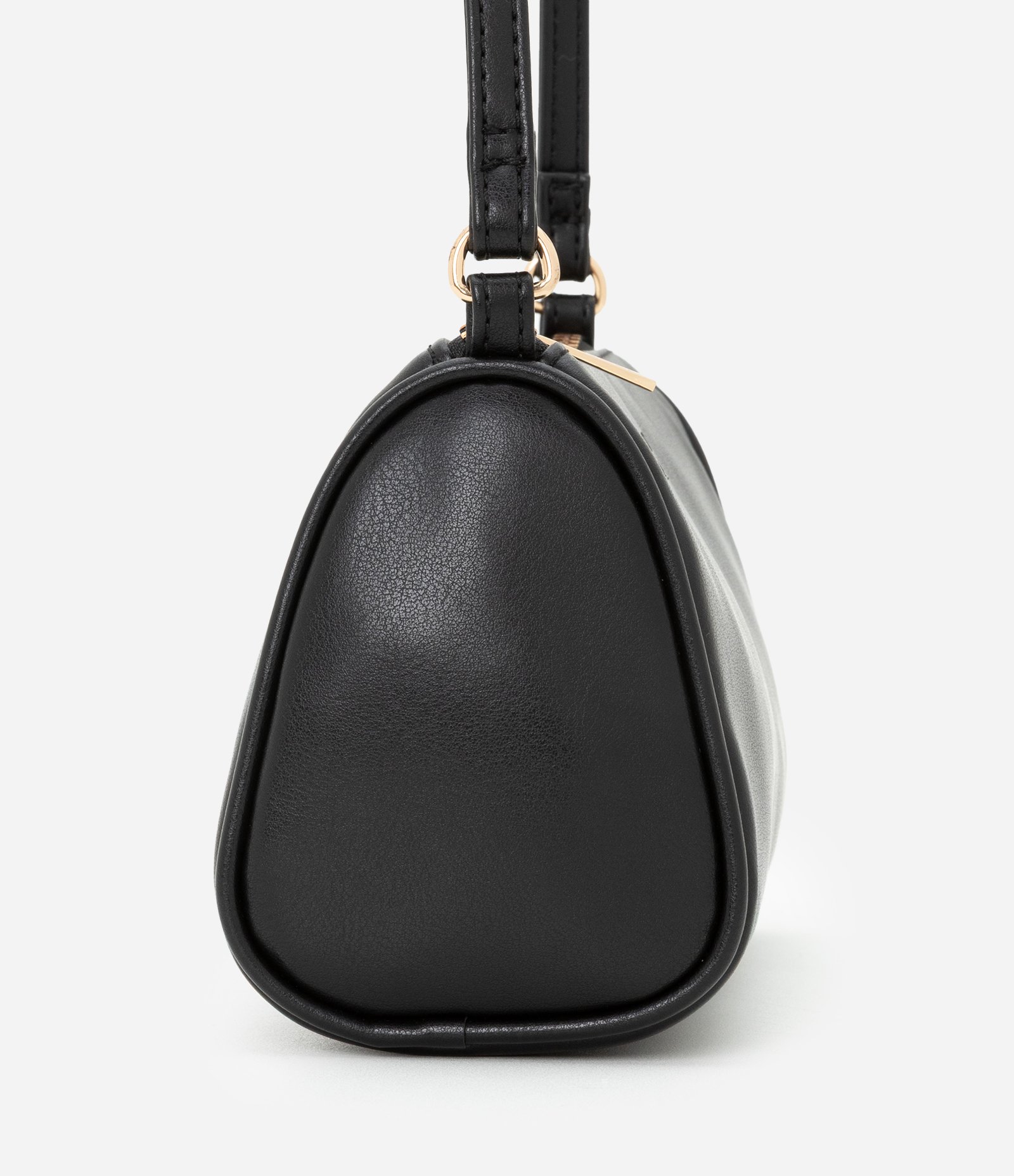 Bolsa Baguete em PU com Alça Transversal Fixa Preto 2