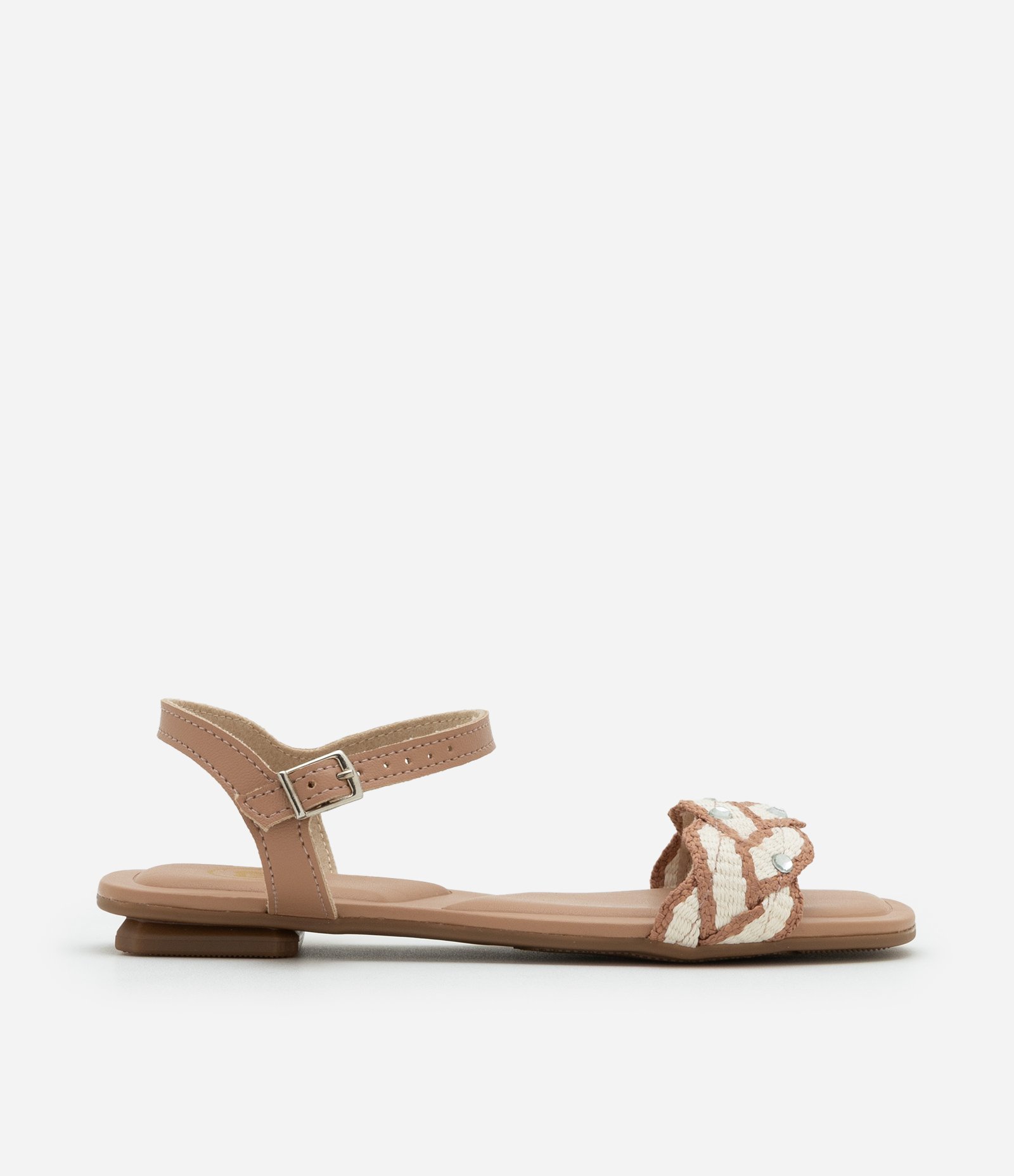 Sandália Infantil com Detalhe Trançado em Brilhinhos Molekinha - Tam 26 a 35 Marrom 5