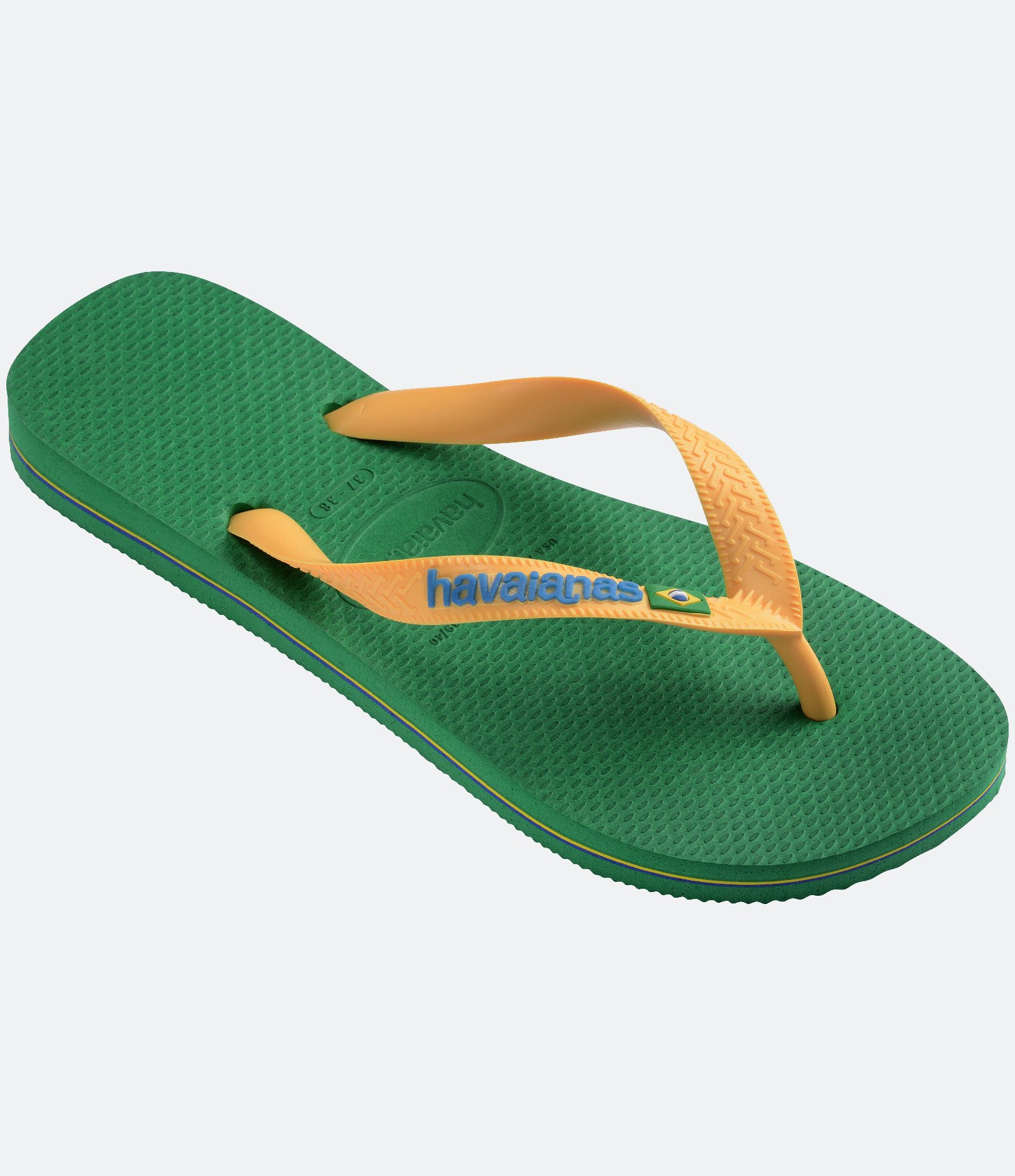 Chinelo Havaianas Tradicional com Bandeira do Brasil Verde 2