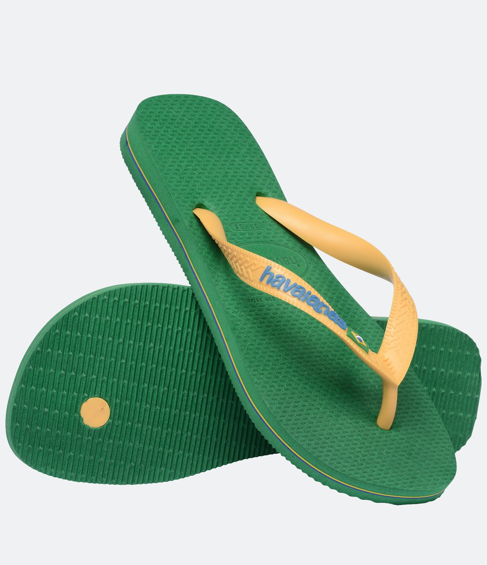 Chinelo Havaianas Tradicional com Bandeira do Brasil Verde 4