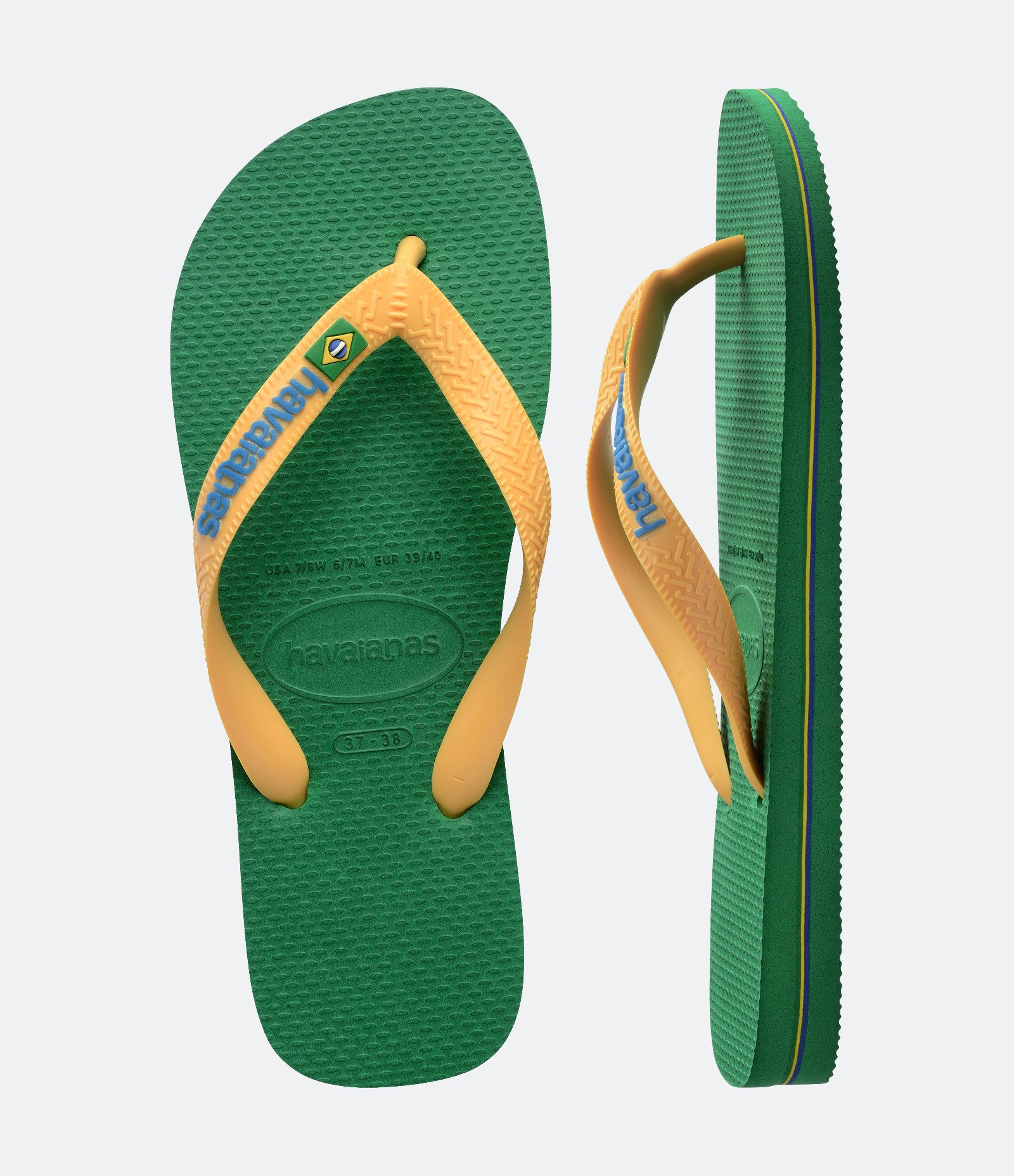 Chinelo Havaianas Tradicional com Bandeira do Brasil Verde 5
