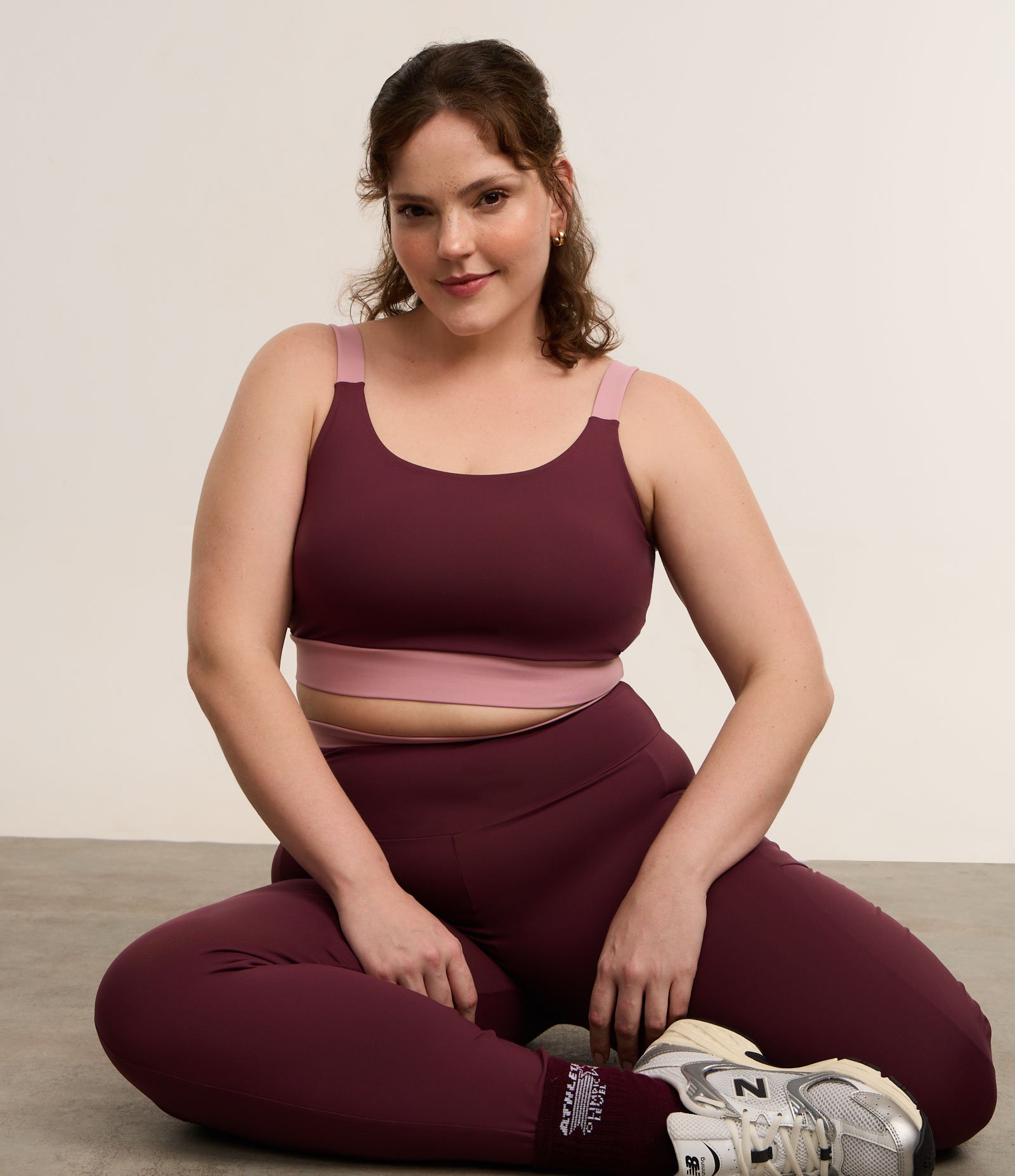 Top Esportivo com Tecnologia Dry e Barra Contrastante Curve e Plus Size Vermelho 1