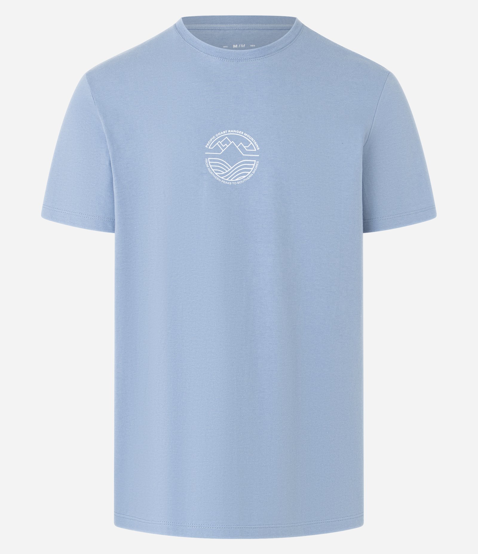 Camiseta Comfort em Algodão com Estampa Mini Silk Minimalista Azul 4