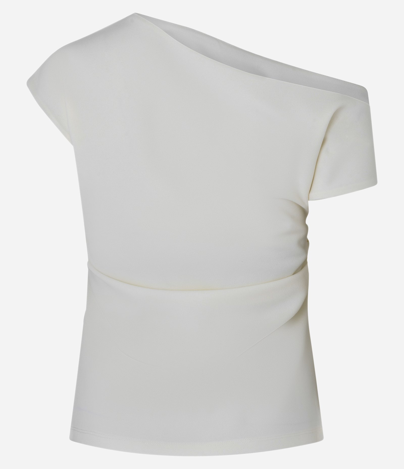 Blusa com Decote Assimétrico e Drapeado Lateral Off White 6