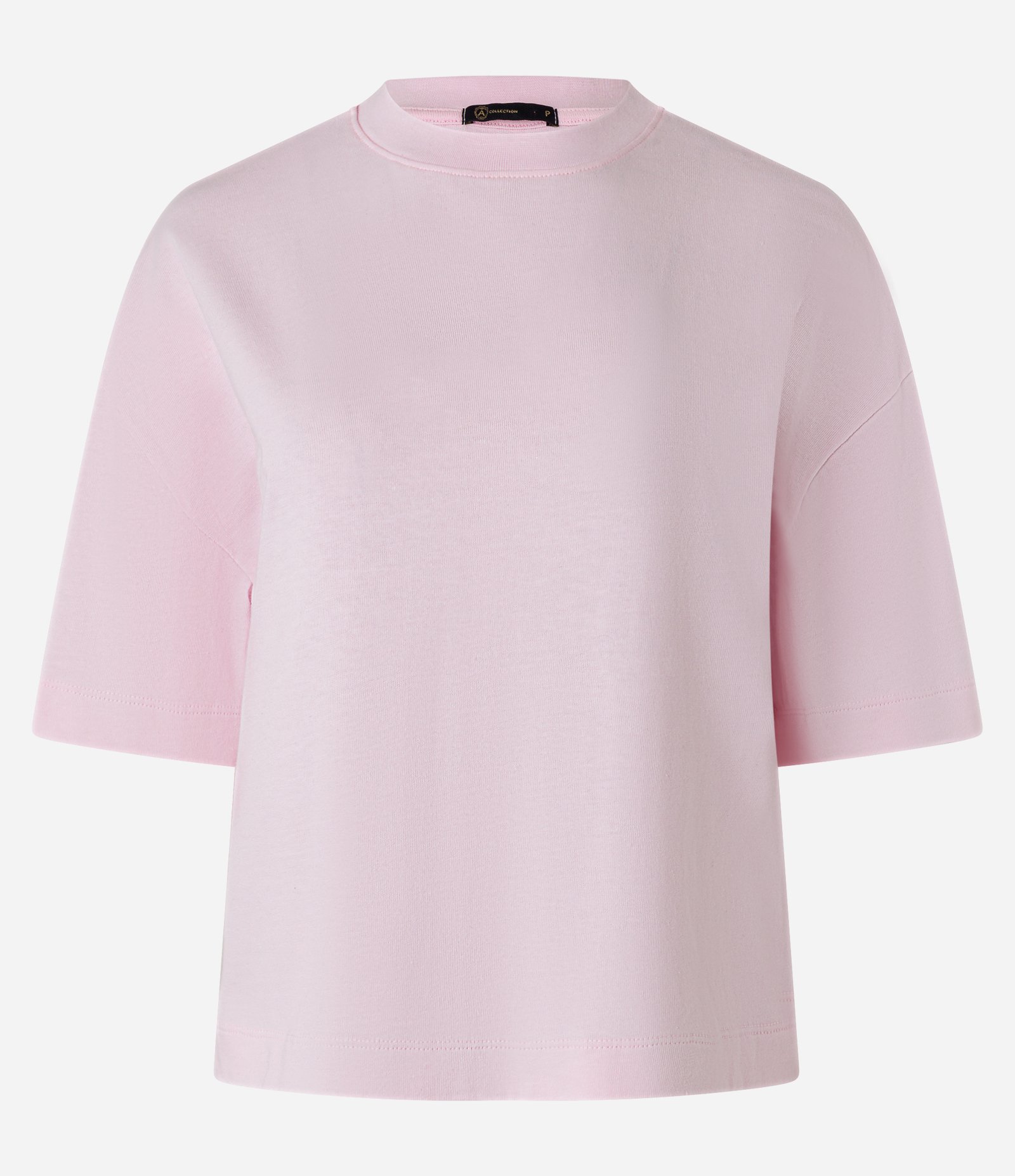 Camiseta Boxy em Algodão com Gola Redonda Rosa 5