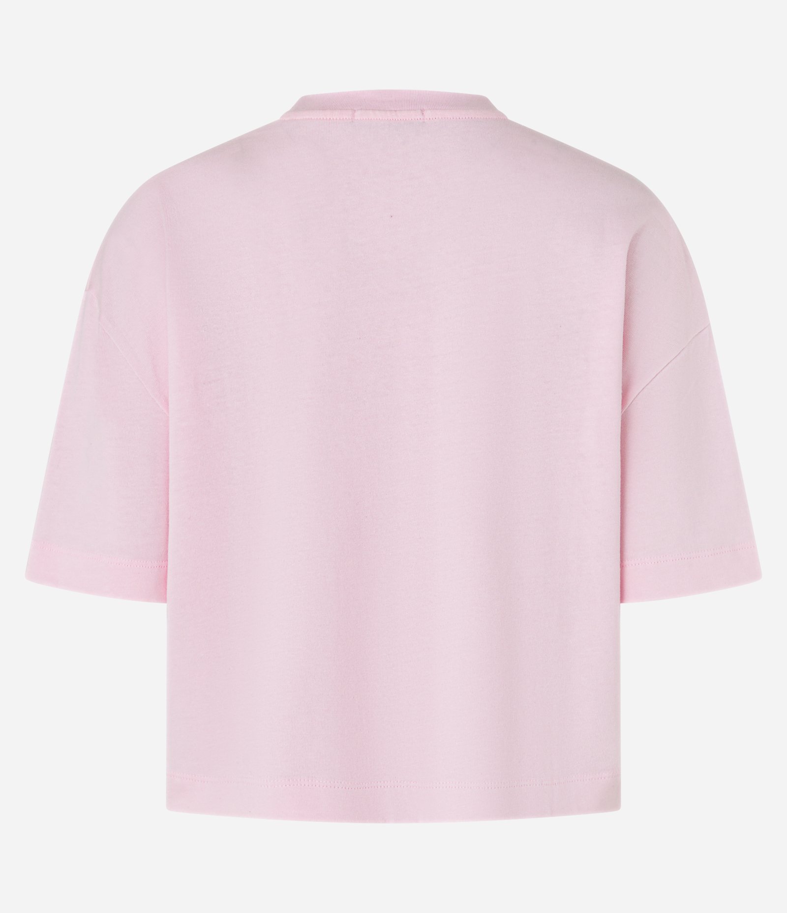 Camiseta Boxy em Algodão com Gola Redonda Rosa 6