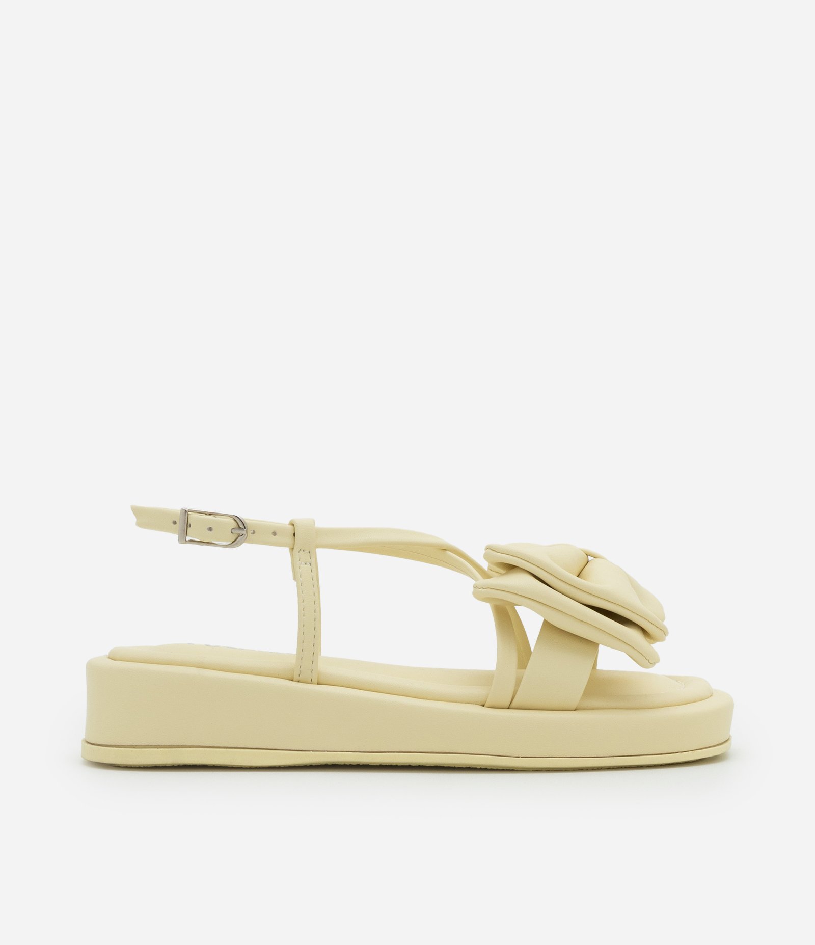 Sandália Flatform Infantil com Lacinho - Tam 29 ao 35 Amarelo 5