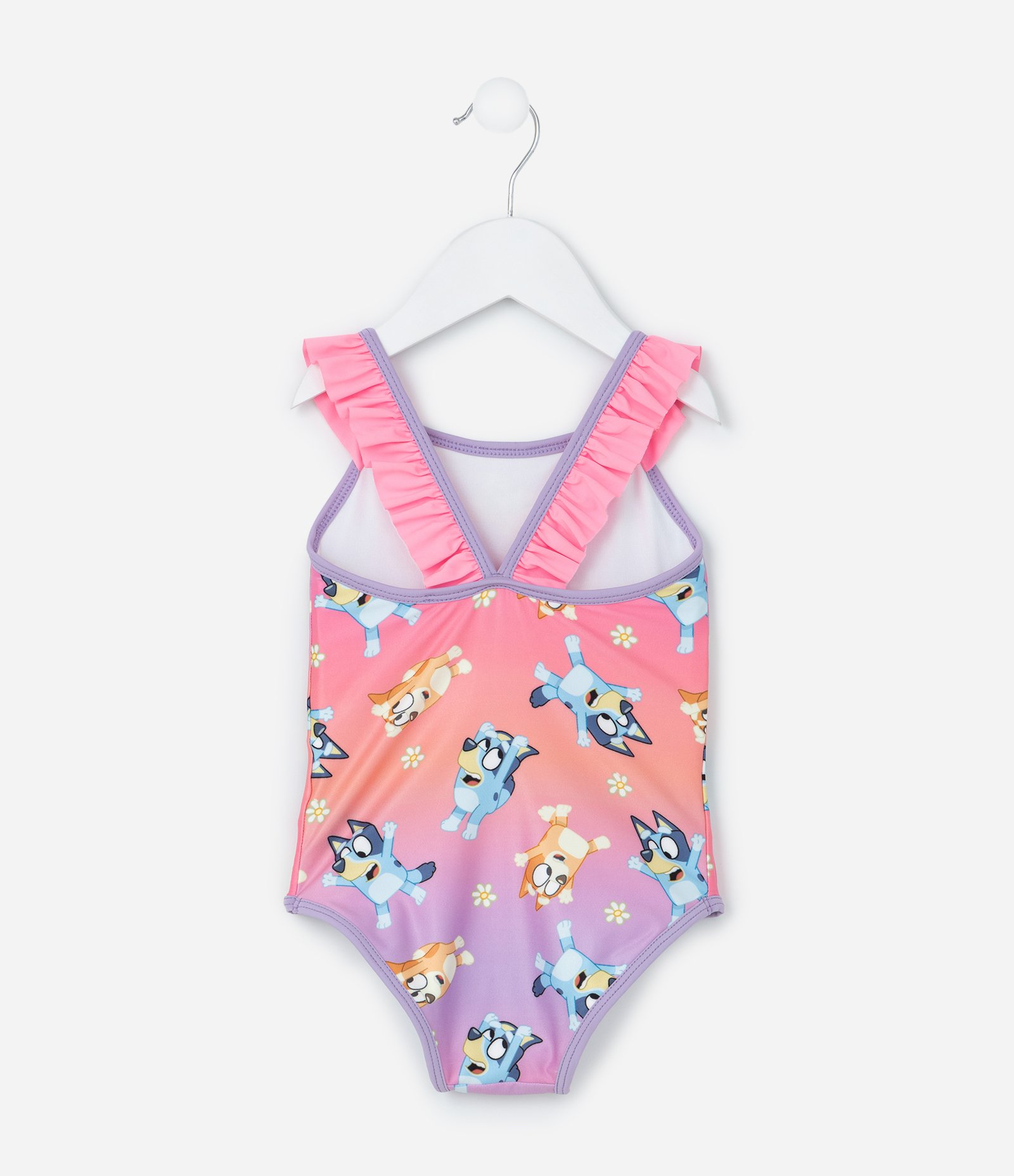 Maiô Infantil com Estampa Bluey e Proteção UV - Tam 2 a 6 Anos Rosa 2