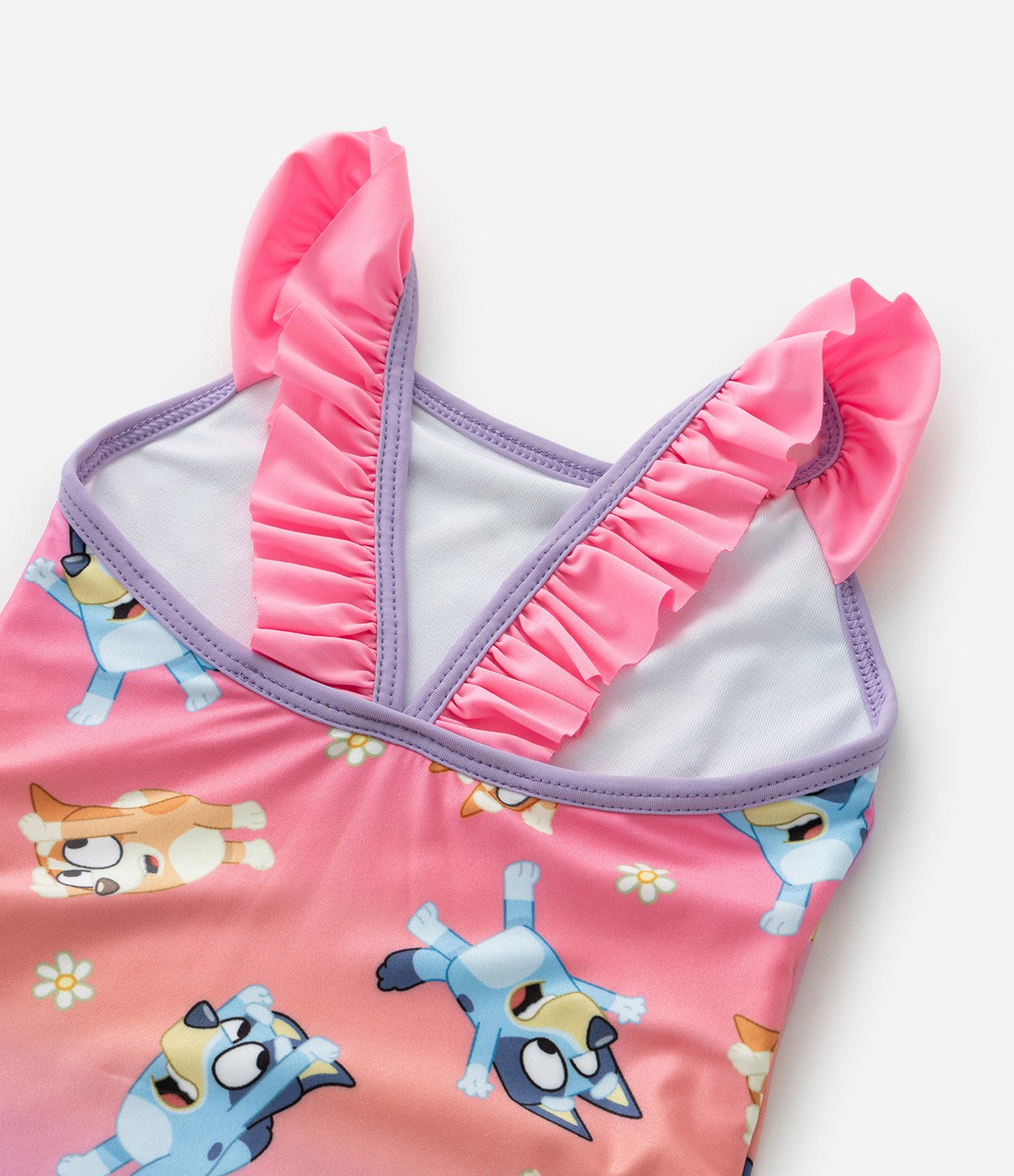 Maiô Infantil com Estampa Bluey e Proteção UV - Tam 2 a 6 Anos Rosa 4