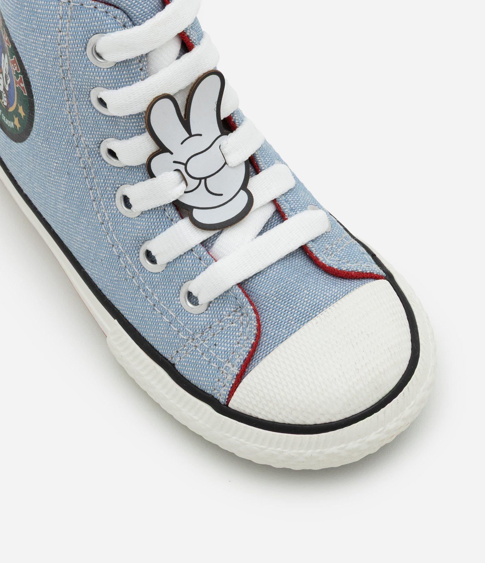 Tenis Infantil Abotinado Jeans do Mickey com Patch no Cadarço - Tam 20 ao 27 Azul 4