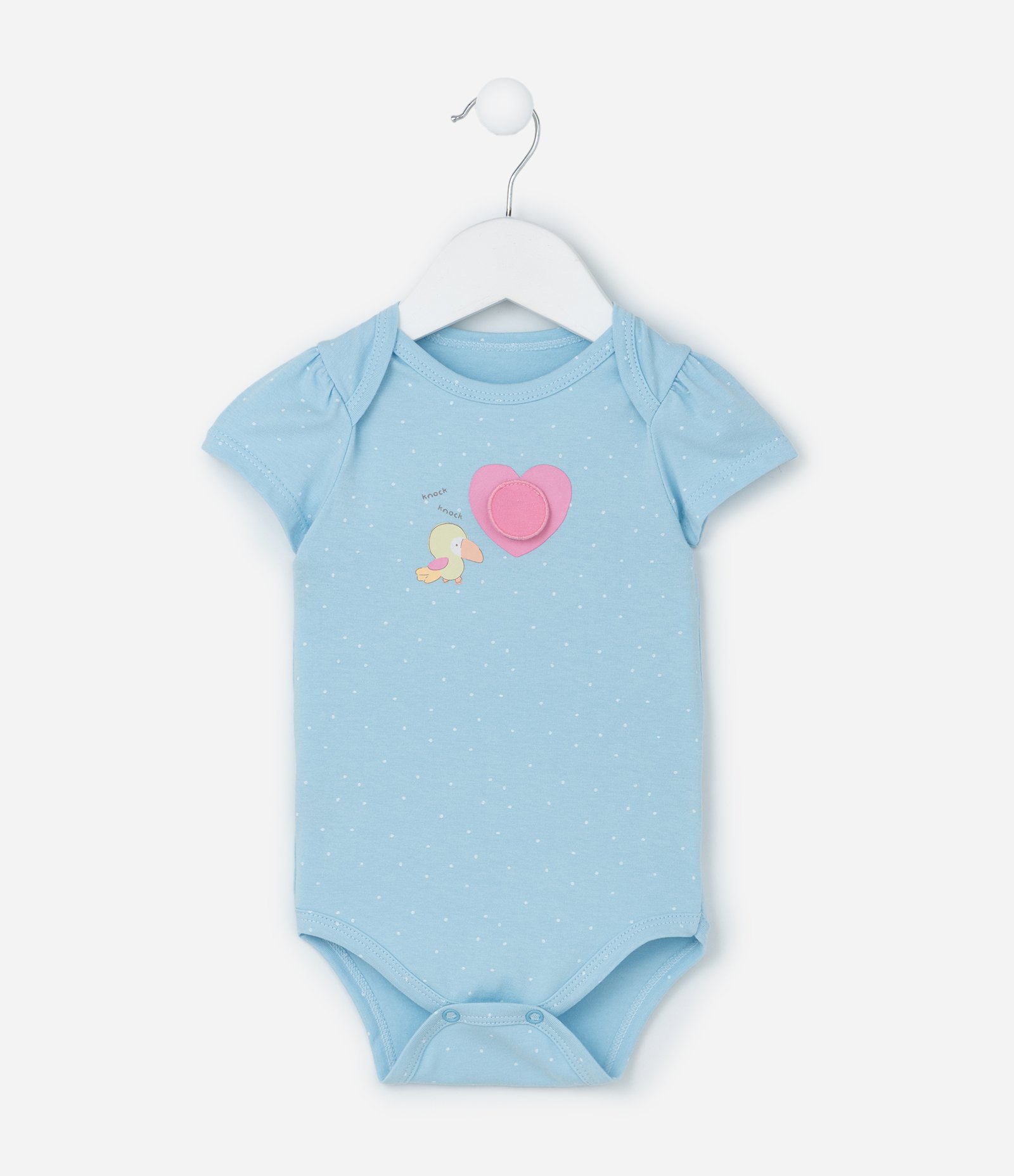 Body Infantil com Estampa Tucano e Arara - Tam 0 a 18 meses Azul 2