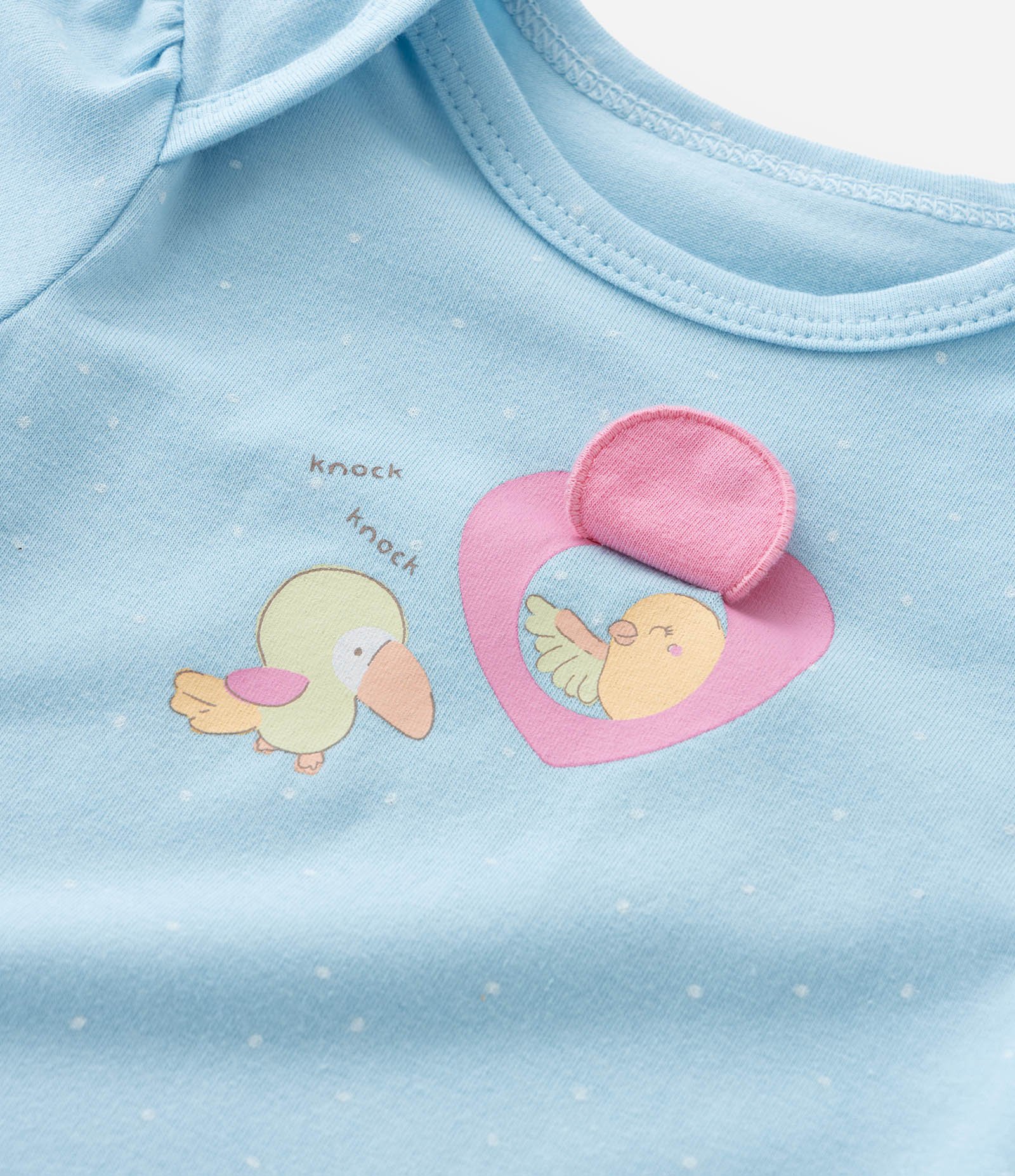 Body Infantil com Estampa Tucano e Arara - Tam 0 a 18 meses Azul 8