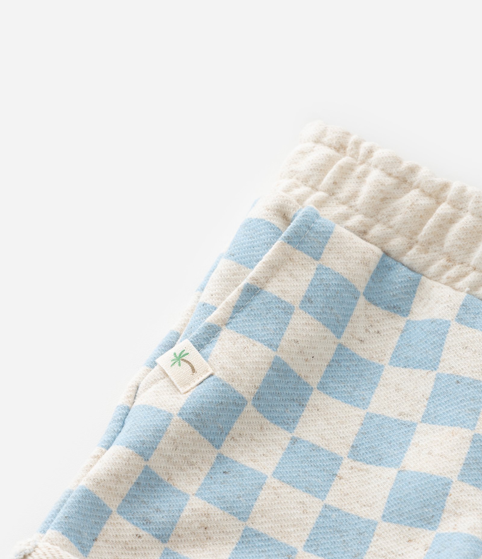 Conjunto Infantil em Moletom com Estampa Xadrez Vichy - Tam 0 a 18 Meses Bege/Azul 7