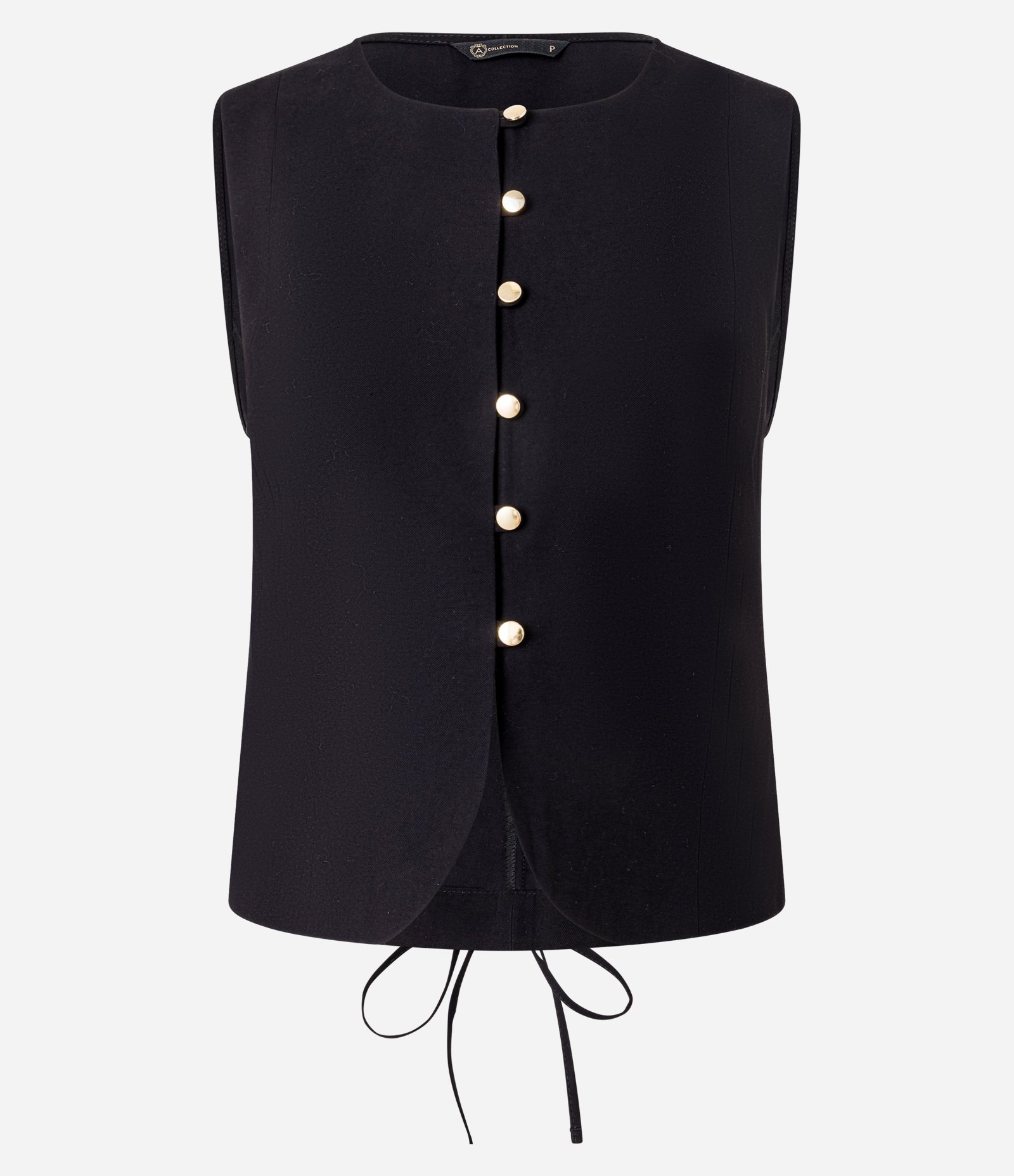 Colete Alfaiatado com Amarração Cruzada nas Costas Preto 6