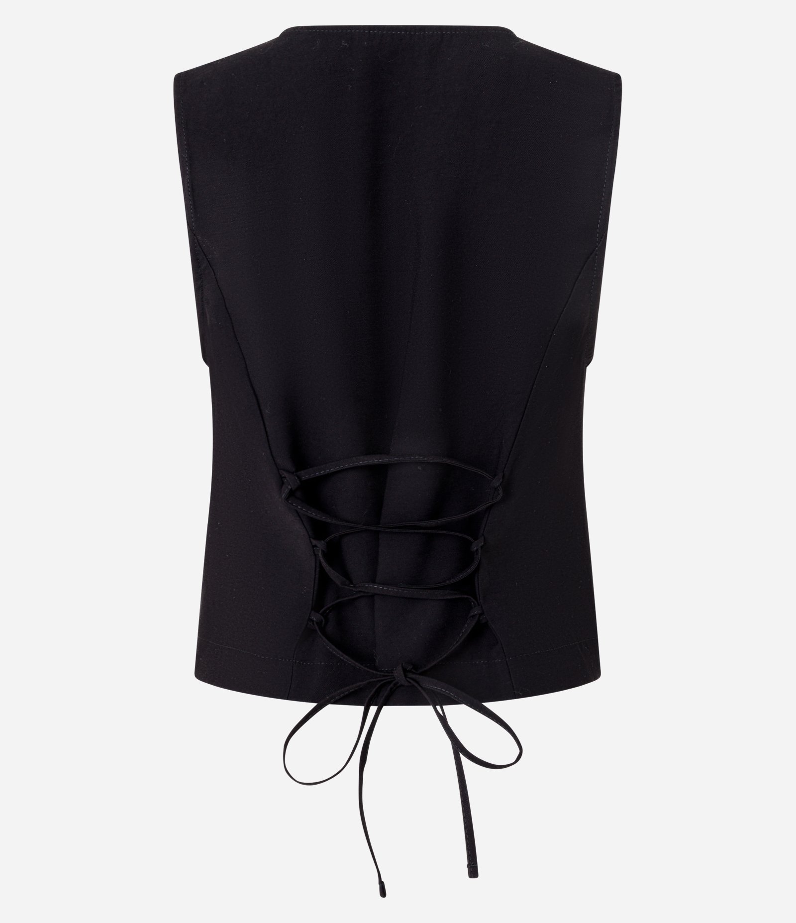 Colete Alfaiatado com Amarração Cruzada nas Costas Preto 7