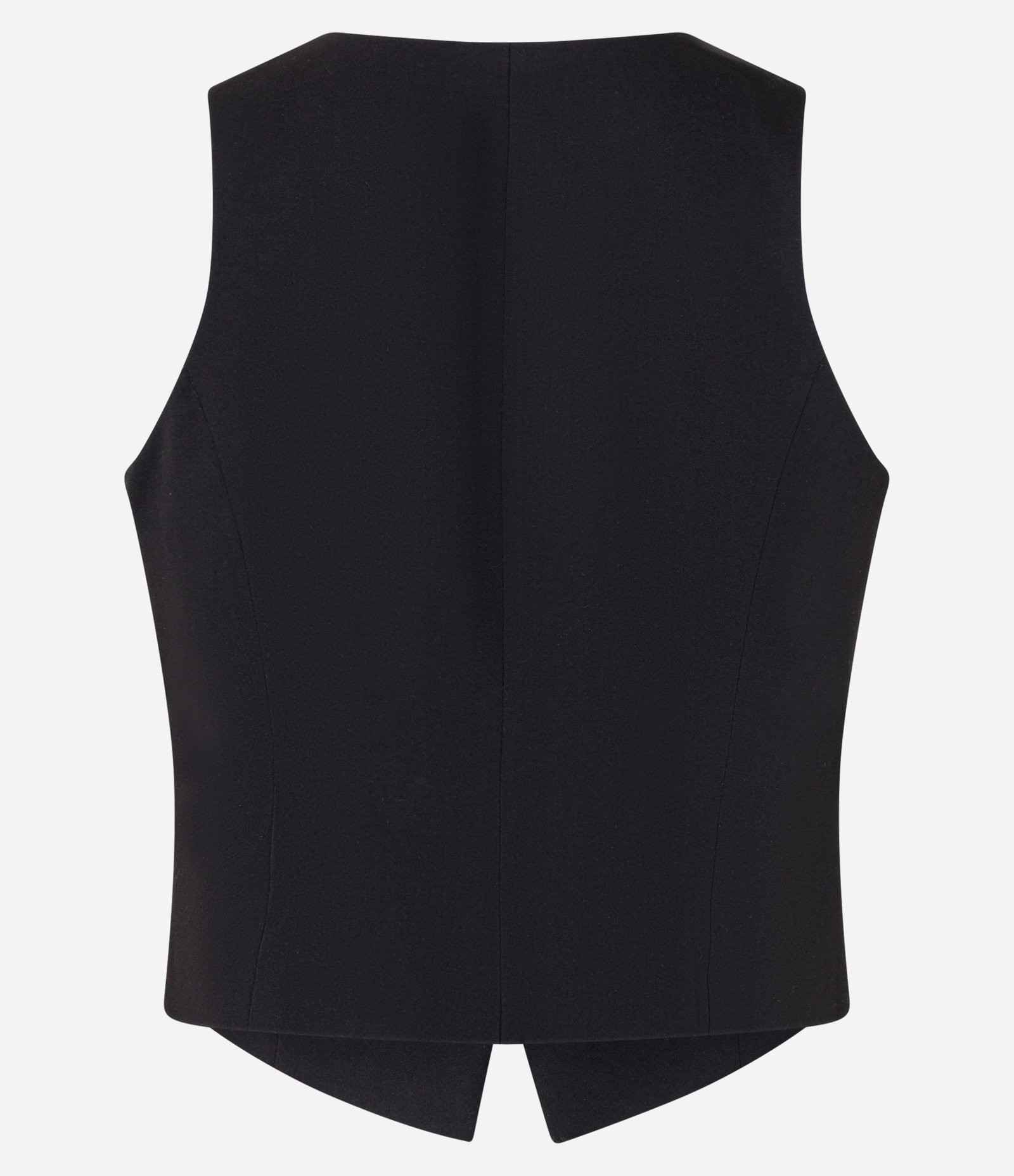 Colete Slim Alfaiatado com Decote V e Barra Assimétrica Preto 6