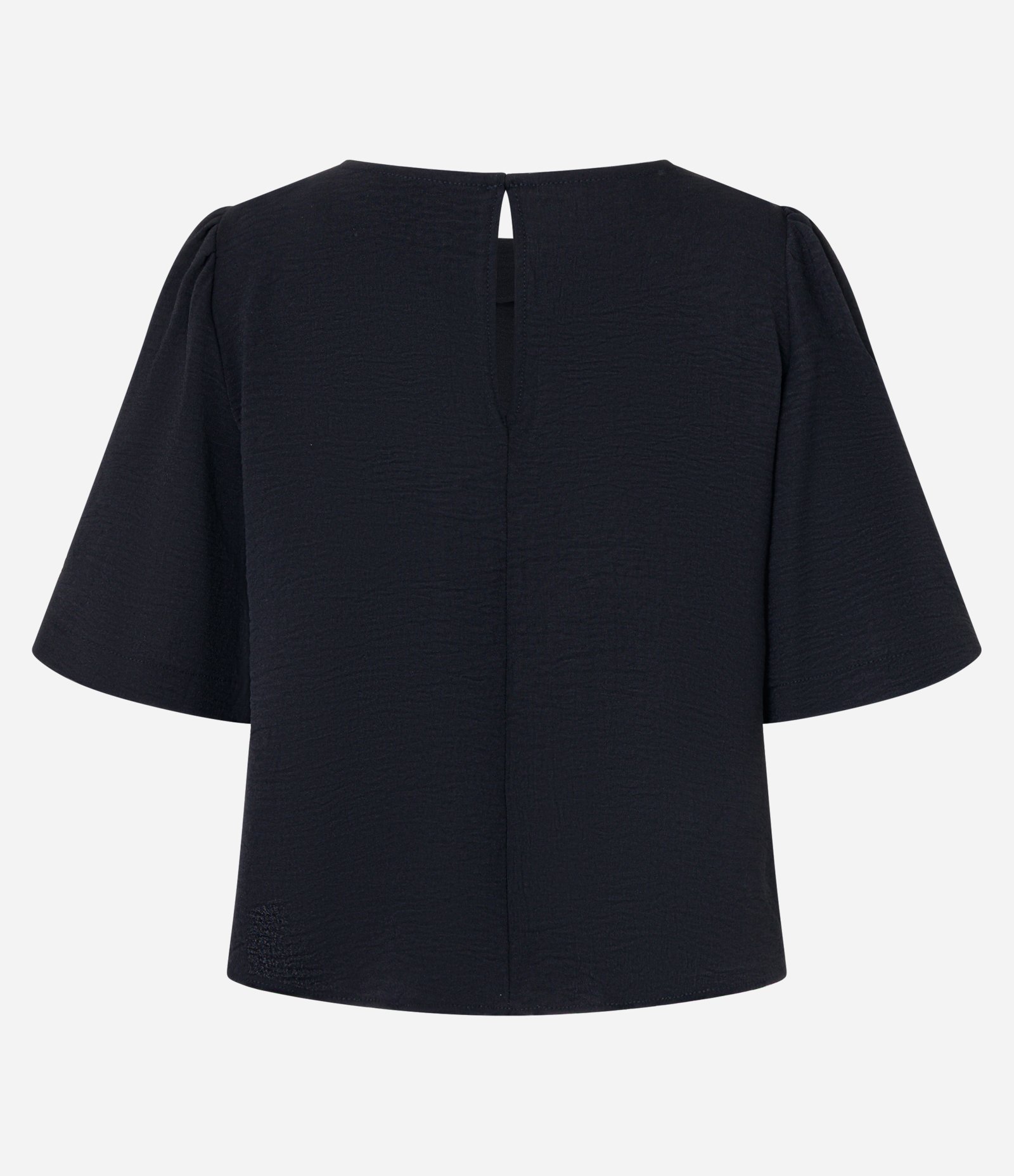 Blusa em Airflow com Manga Bufante e Abertura Gota Preto 6
