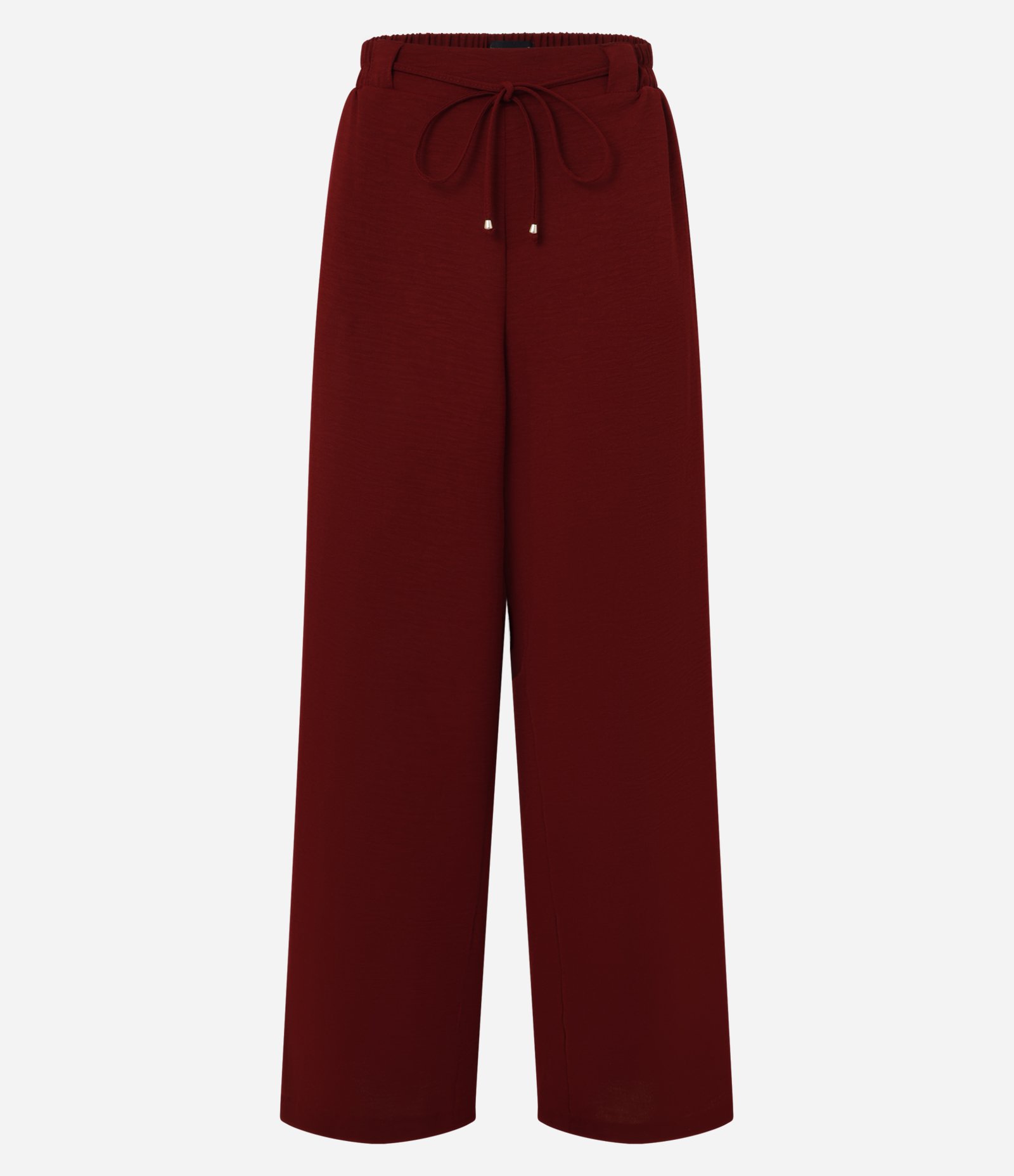 Calça Wide Leg com Amarração e Efeito Airflow Vermelho 5