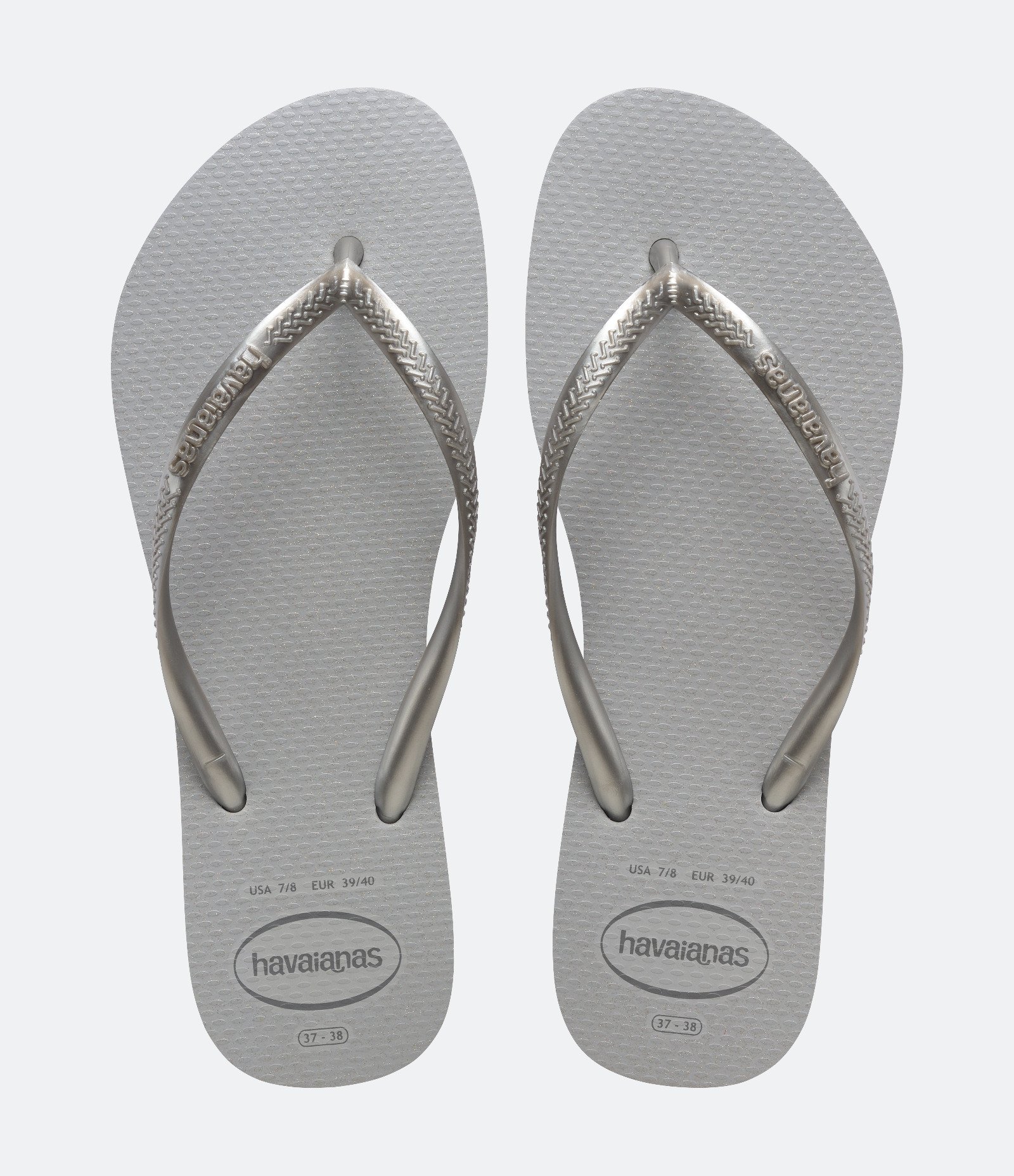 Chinelo Slim com Tira Metalizada Havaianas Cinza 1