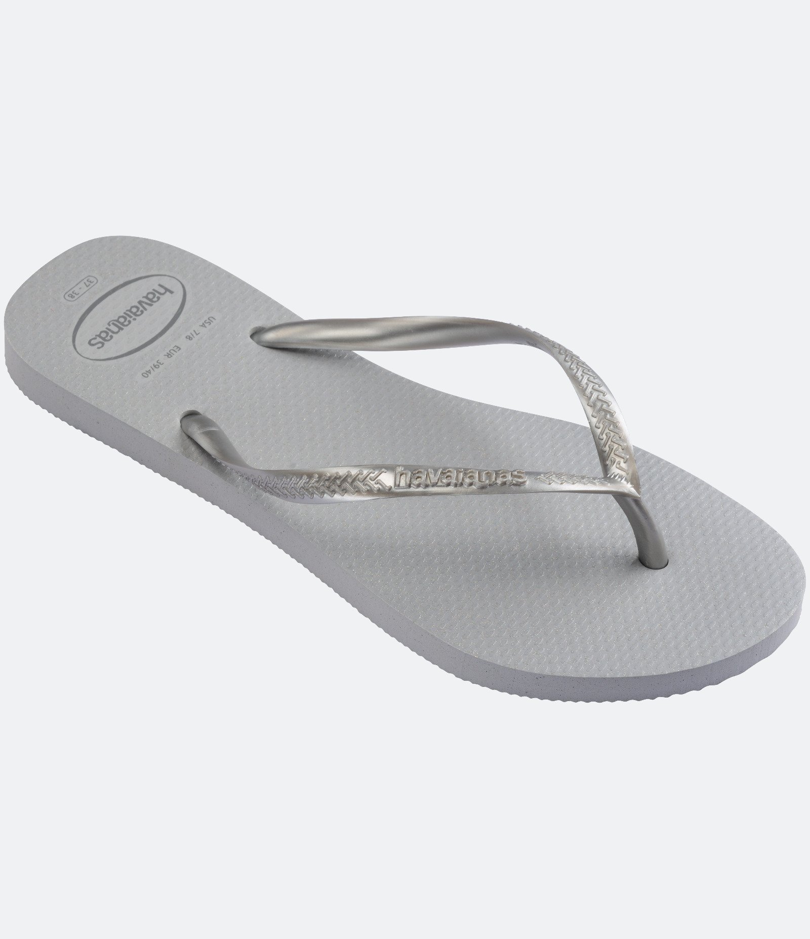 Chinelo Slim com Tira Metalizada Havaianas Cinza 2