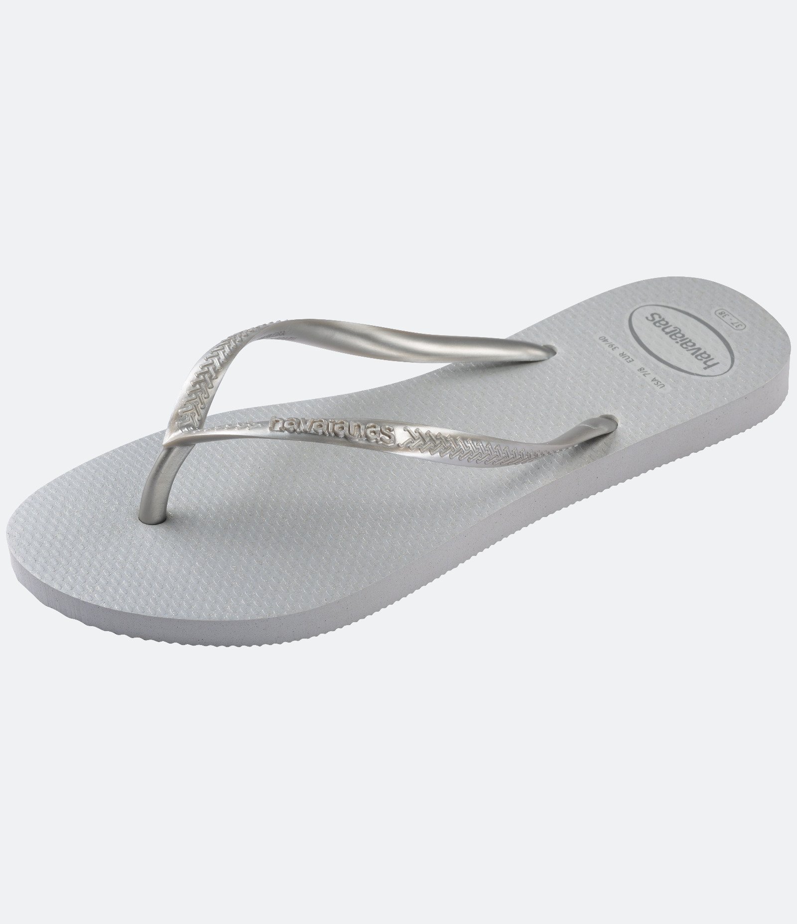 Chinelo Slim com Tira Metalizada Havaianas Cinza 6