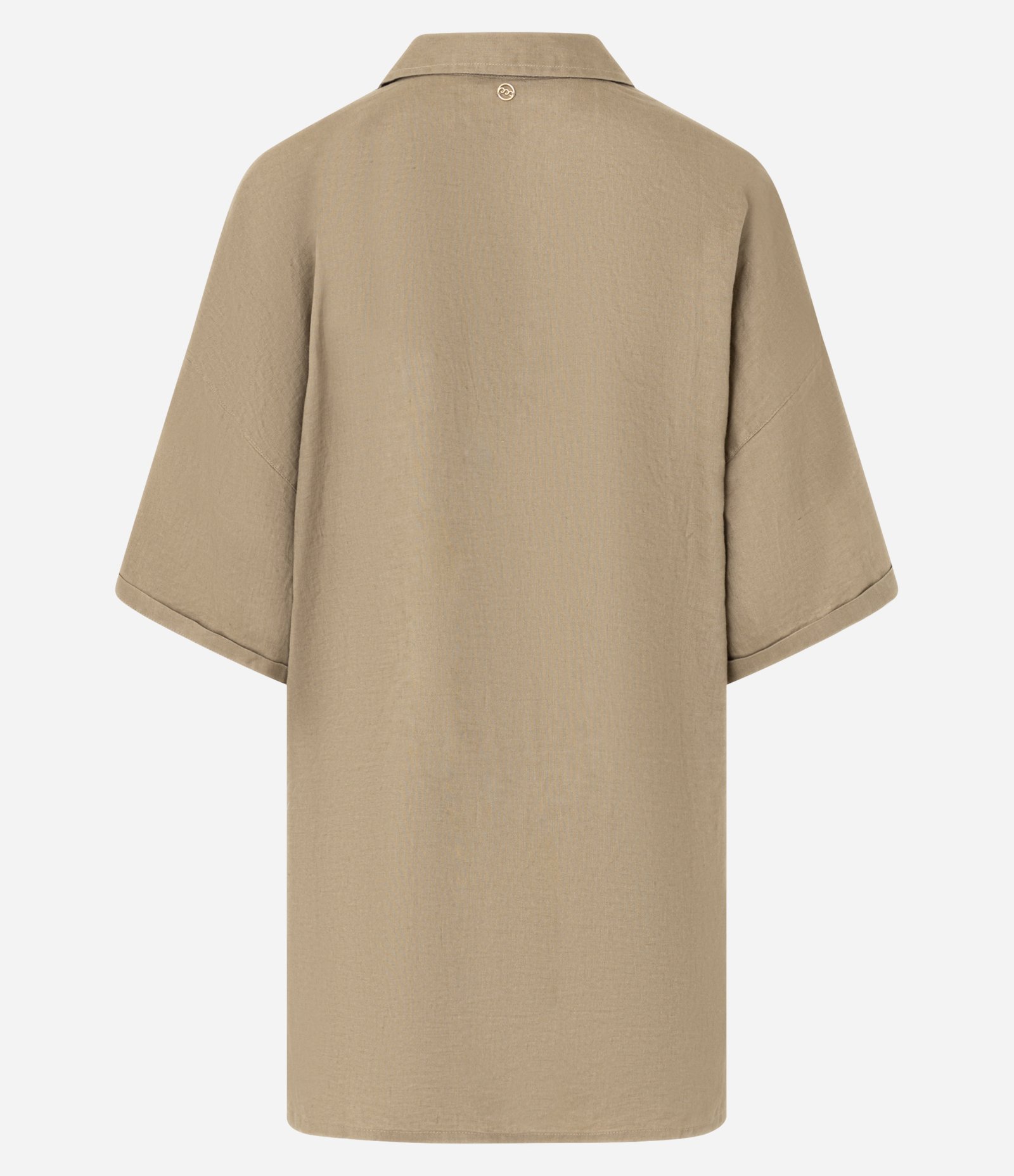 Saída de Praia Camisa em Linho Puro com Barra Mullet Verde 7