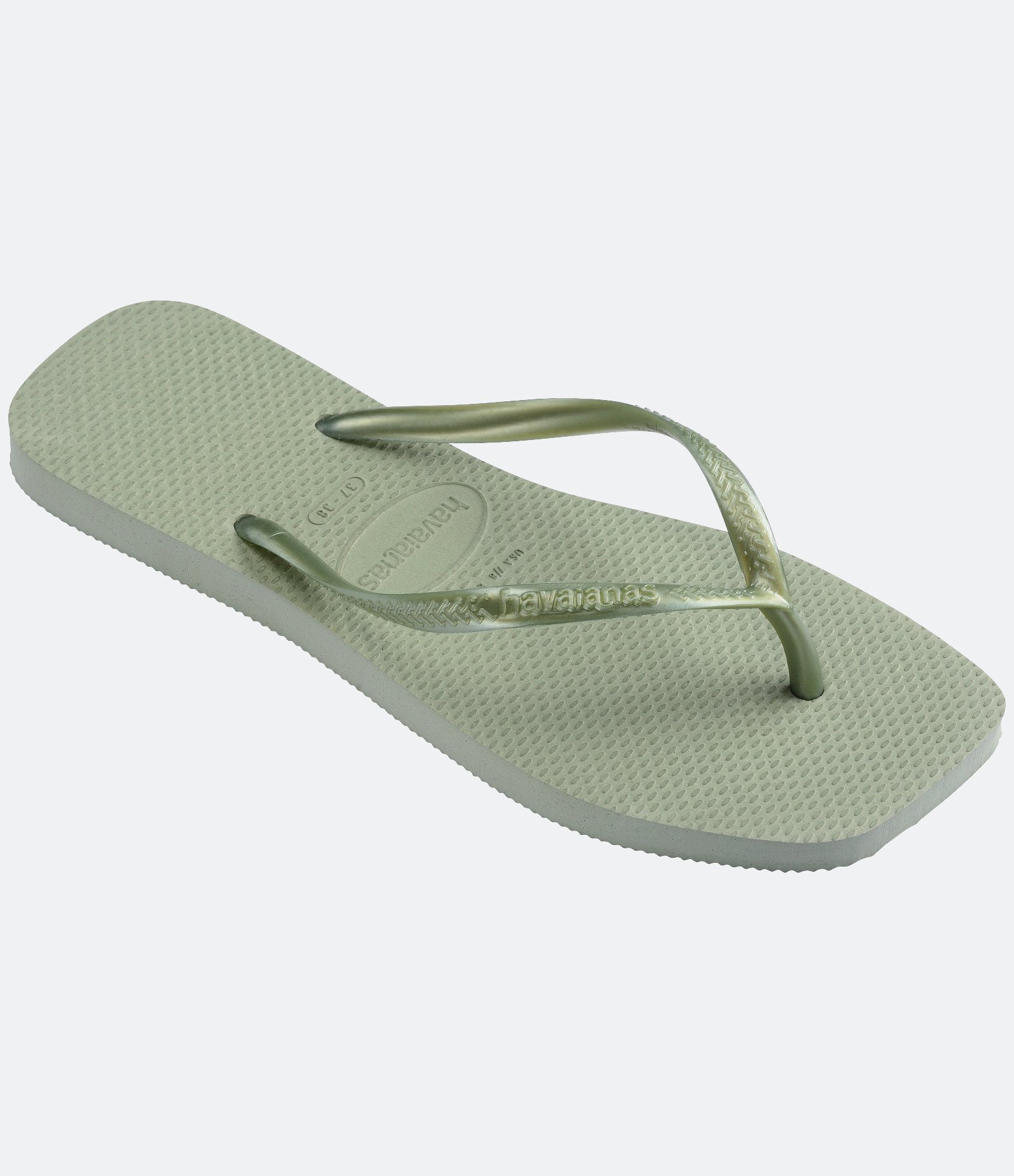 Chinelo Havaianas Slim Square com Bico Quadrado Verde 2