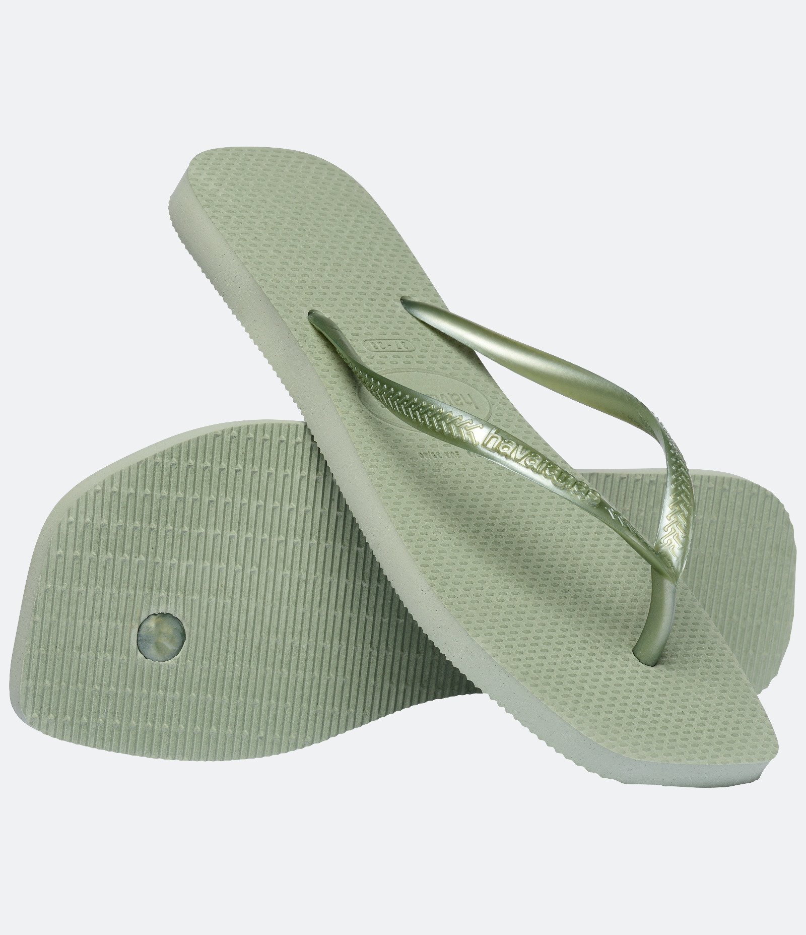 Chinelo Havaianas Slim Square com Bico Quadrado Verde 4