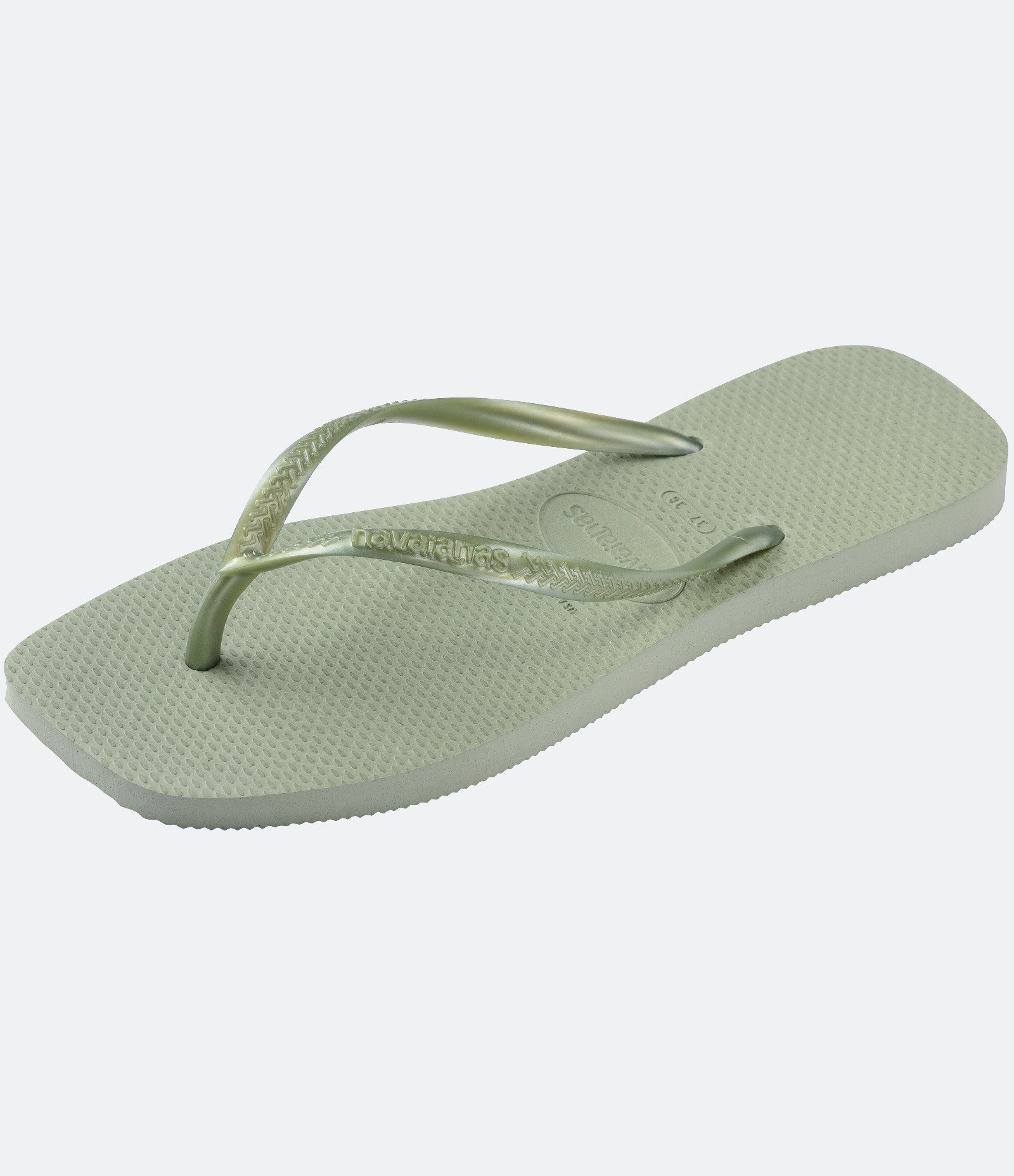Chinelo Havaianas Slim Square com Bico Quadrado Verde 6