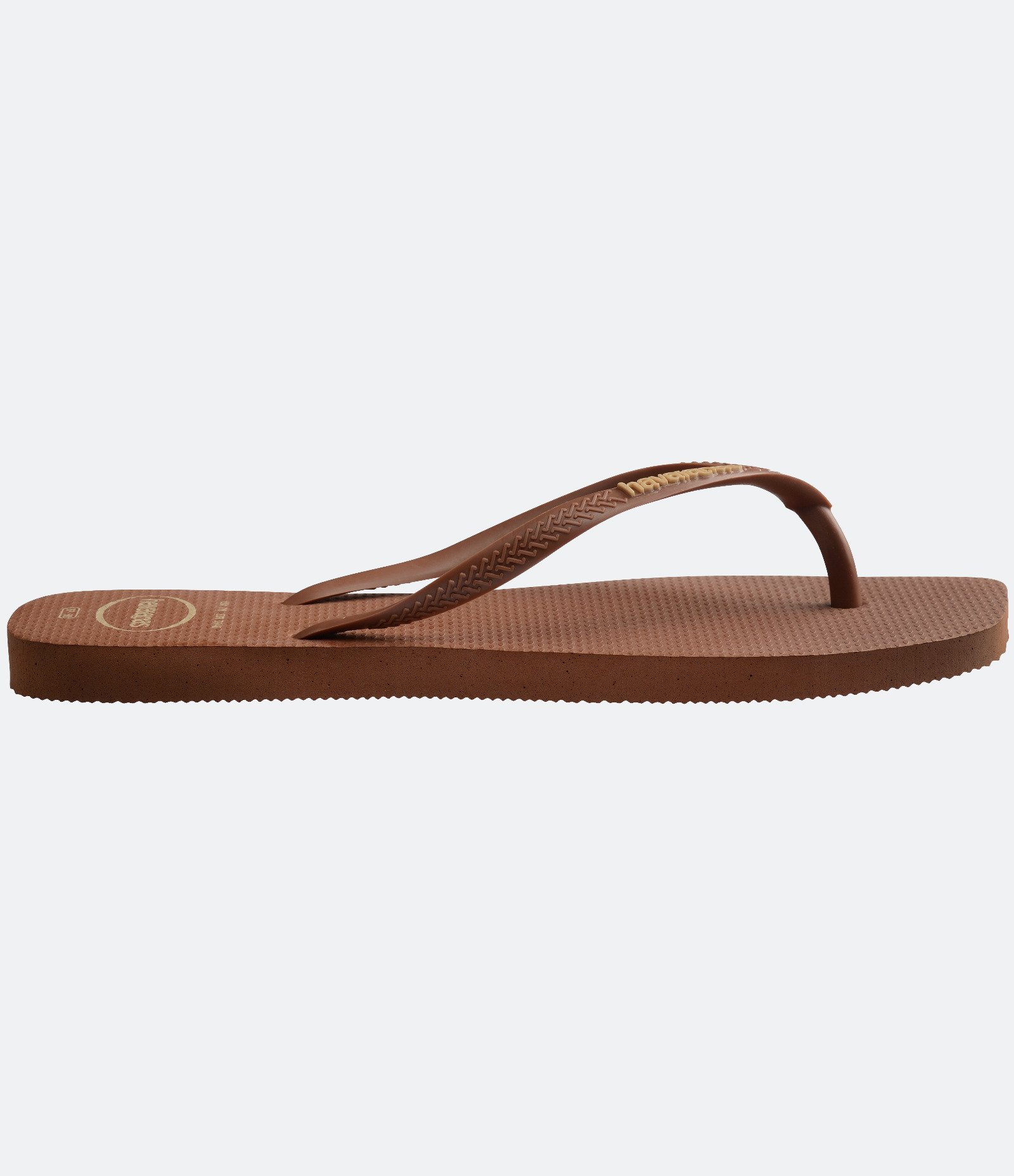 Chinelo Havaianas Slim Square com Bico Quadrado Marrom 3