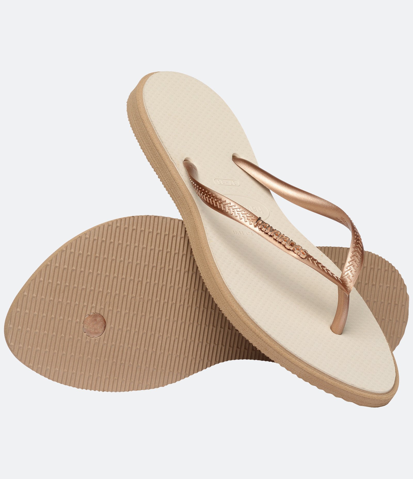 Chinelo Point com Sola Bicolor Havaianas Bege 3